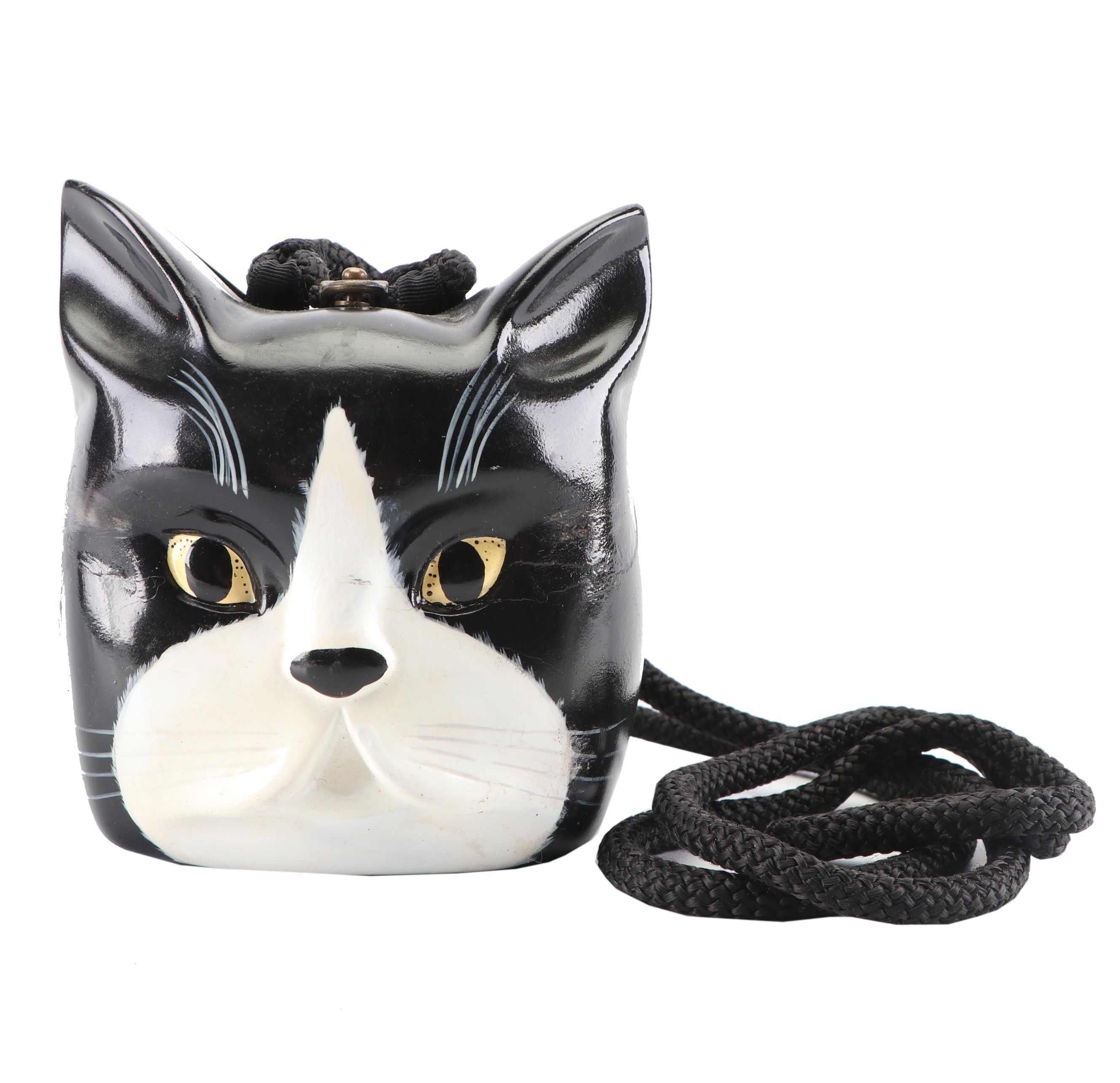 Timmy Woods Beverly Hills Collection Handcrafted Acacia Wood Cat Purse