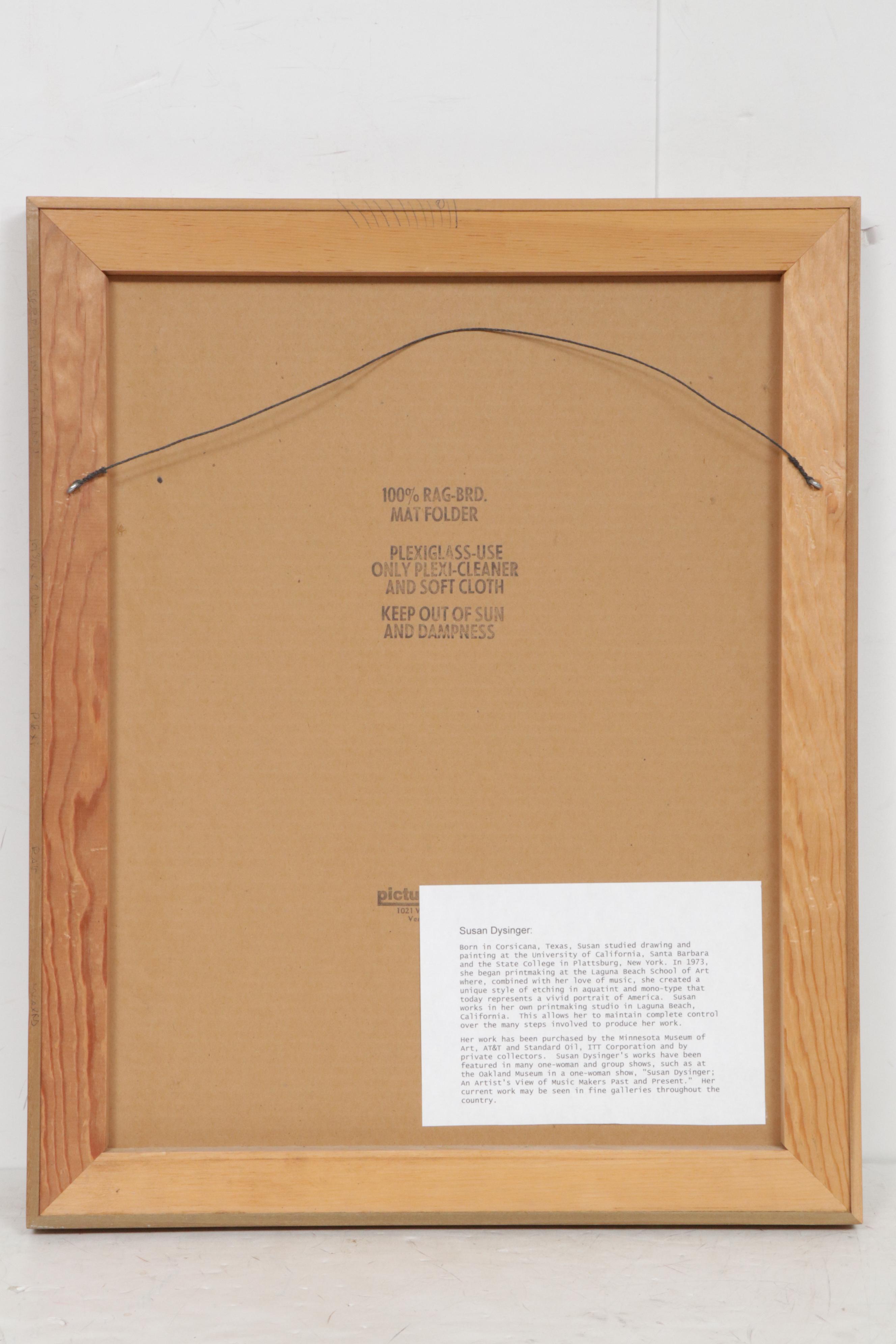 Susan Dysinger Aquatint Etching "Maxwell Street, Chicago"