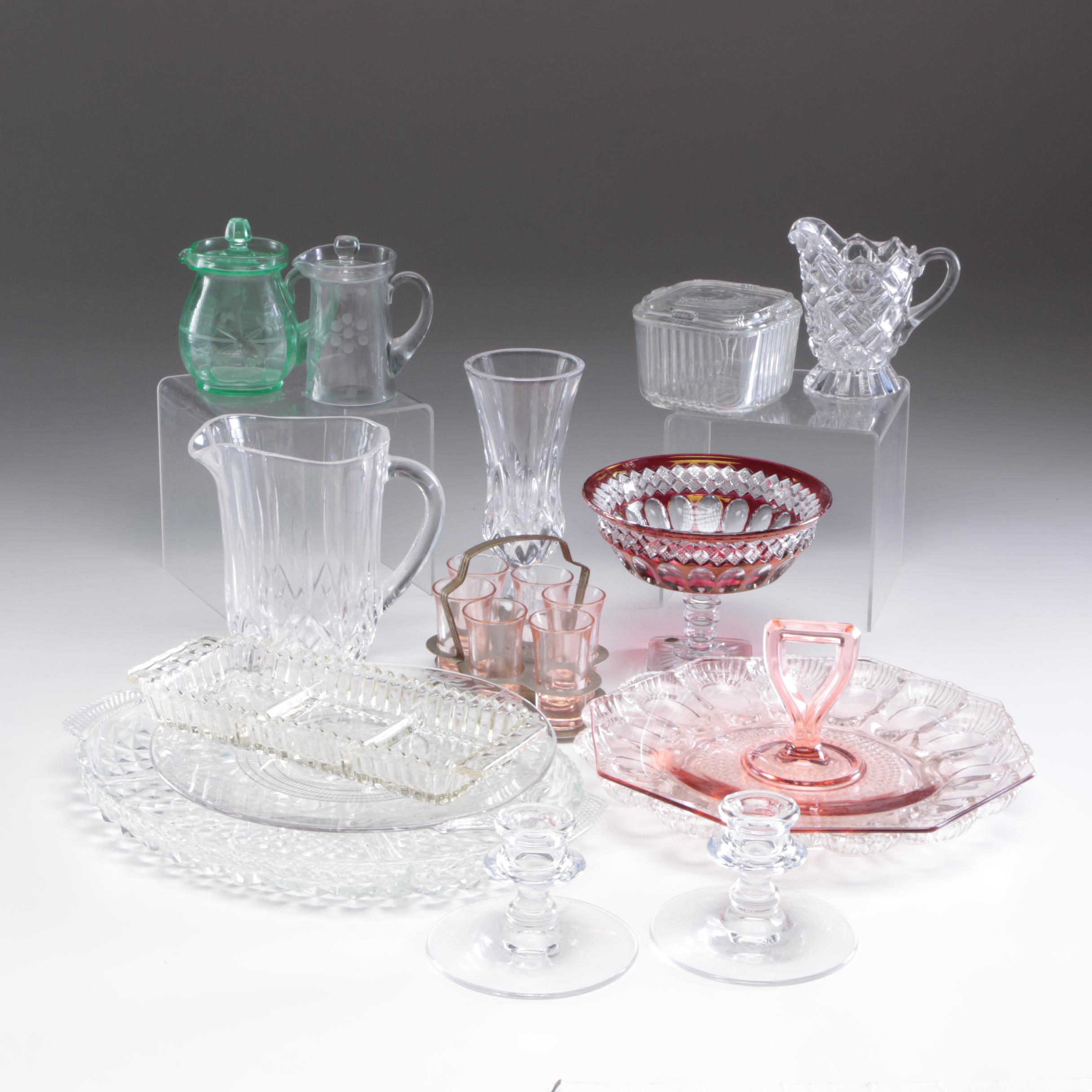 Westmoreland "Wakefield" Tazza with Other Mid-Century and Depression Serveware