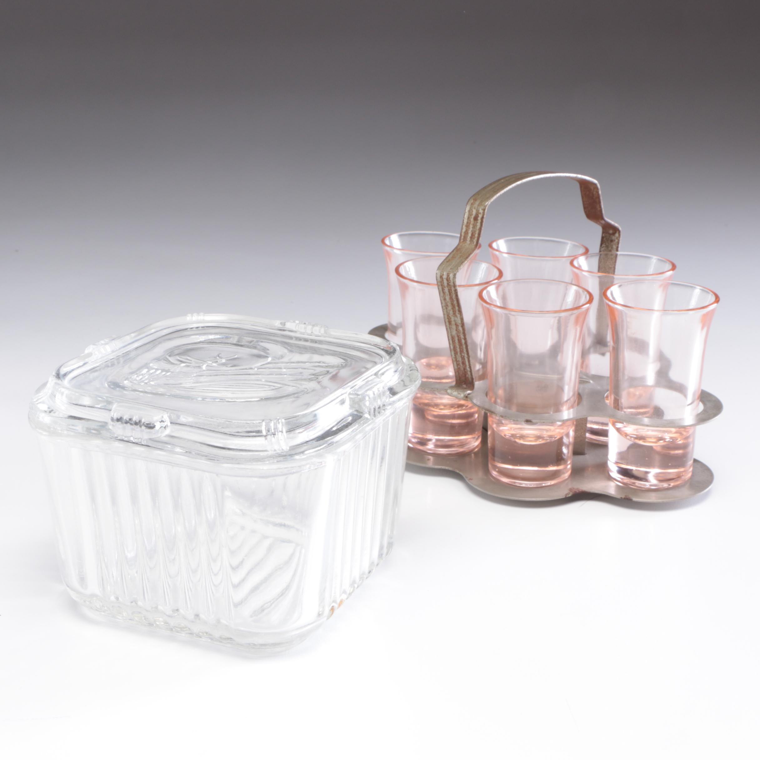 Westmoreland "Wakefield" Tazza with Other Mid-Century and Depression Serveware