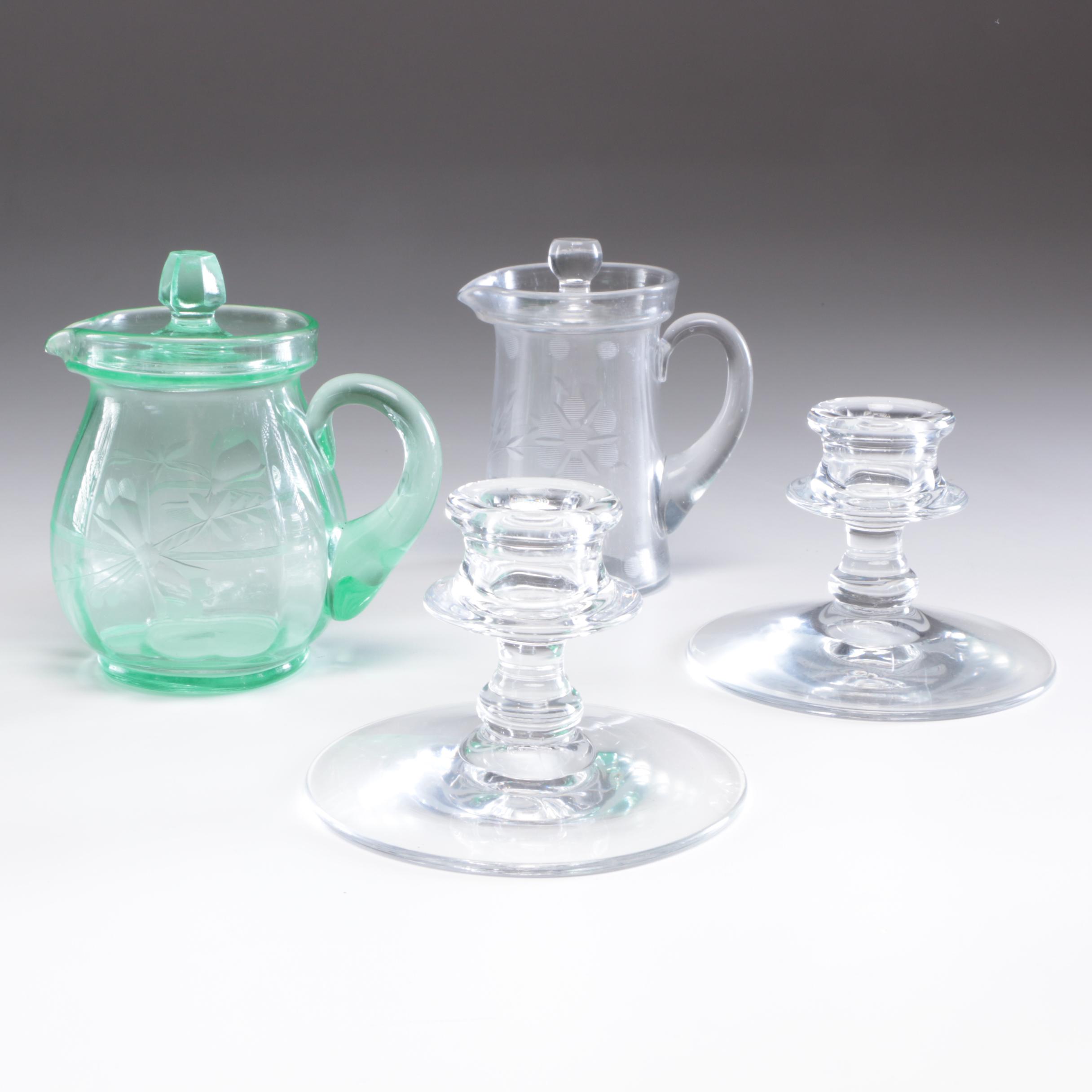 Westmoreland "Wakefield" Tazza with Other Mid-Century and Depression Serveware