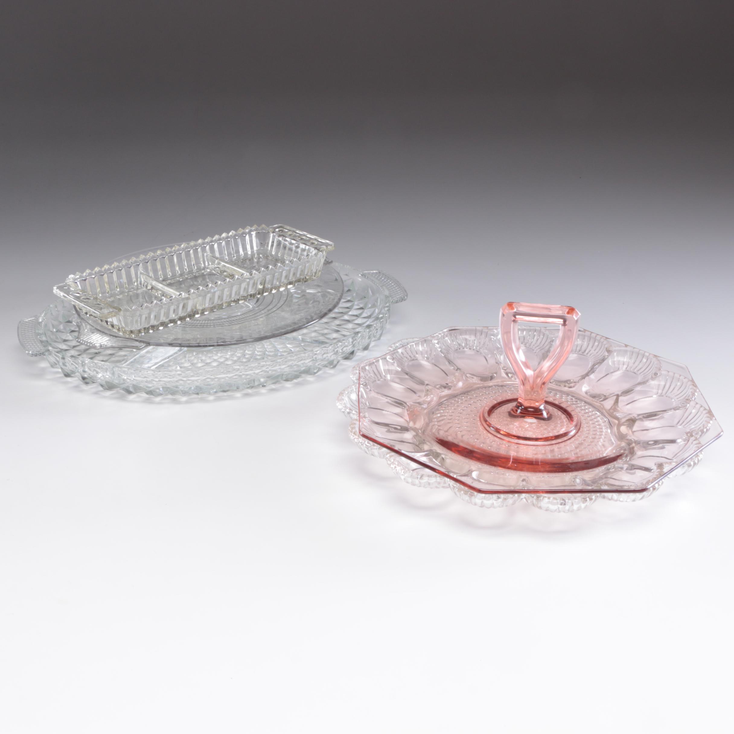 Westmoreland "Wakefield" Tazza with Other Mid-Century and Depression Serveware