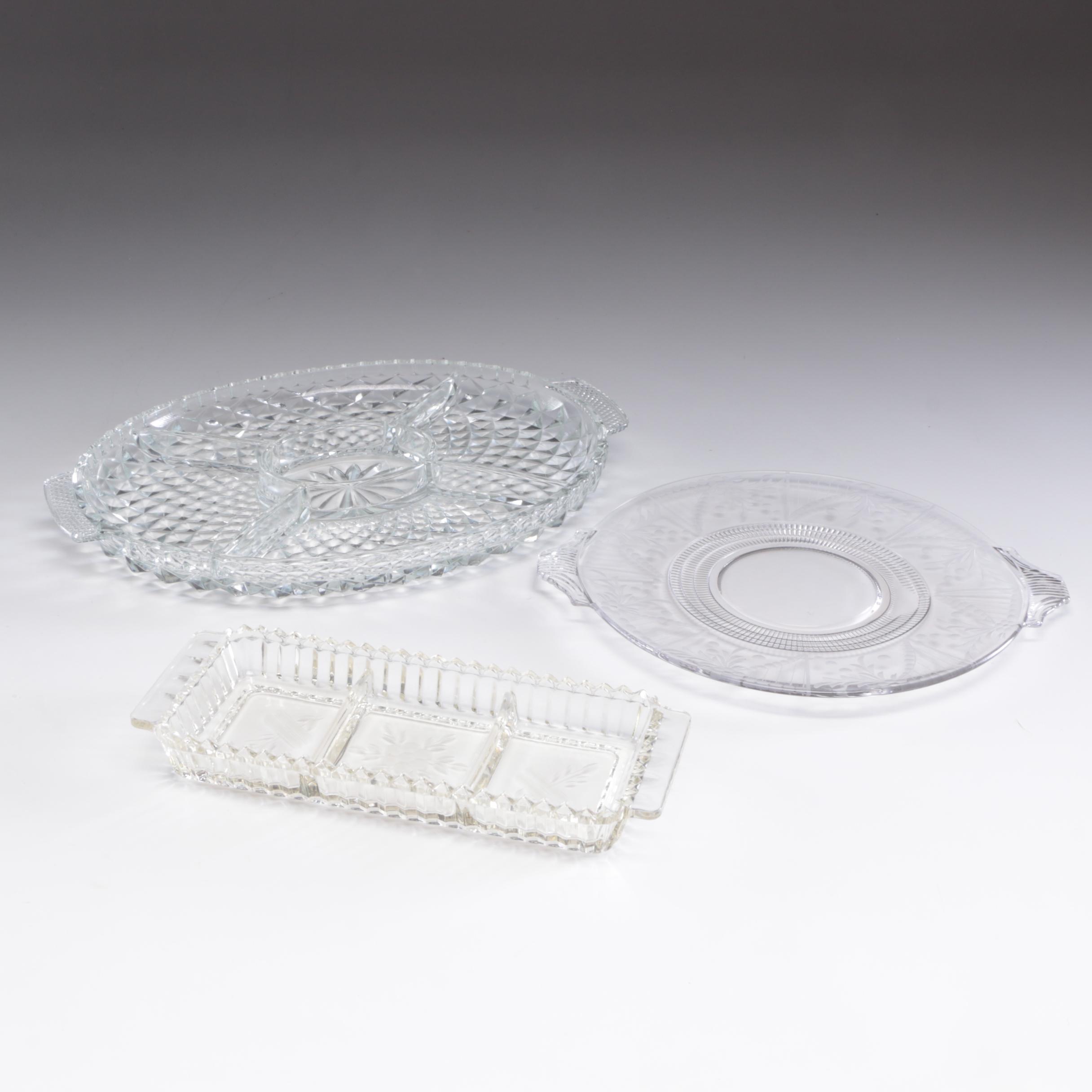 Westmoreland "Wakefield" Tazza with Other Mid-Century and Depression Serveware