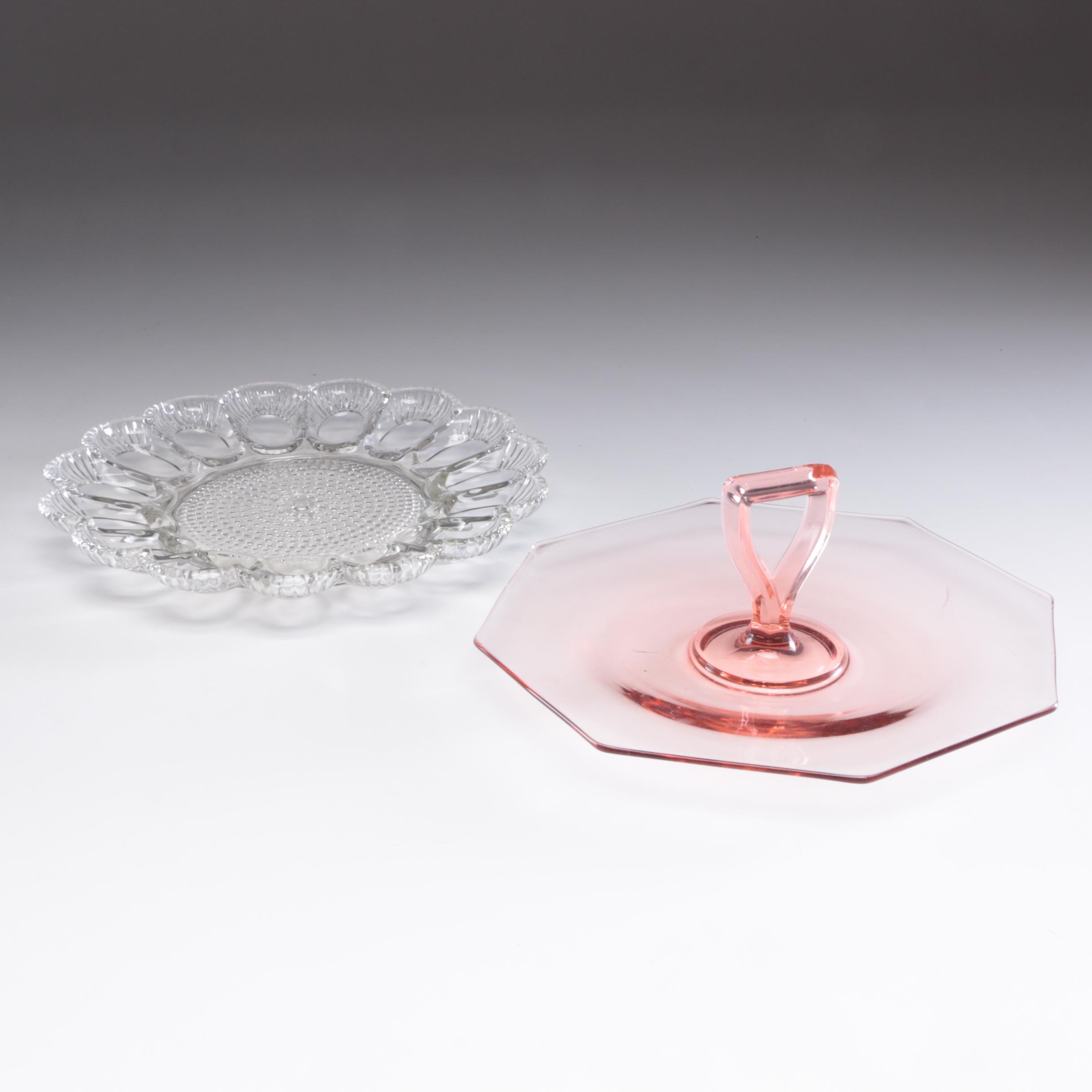 Westmoreland "Wakefield" Tazza with Other Mid-Century and Depression Serveware