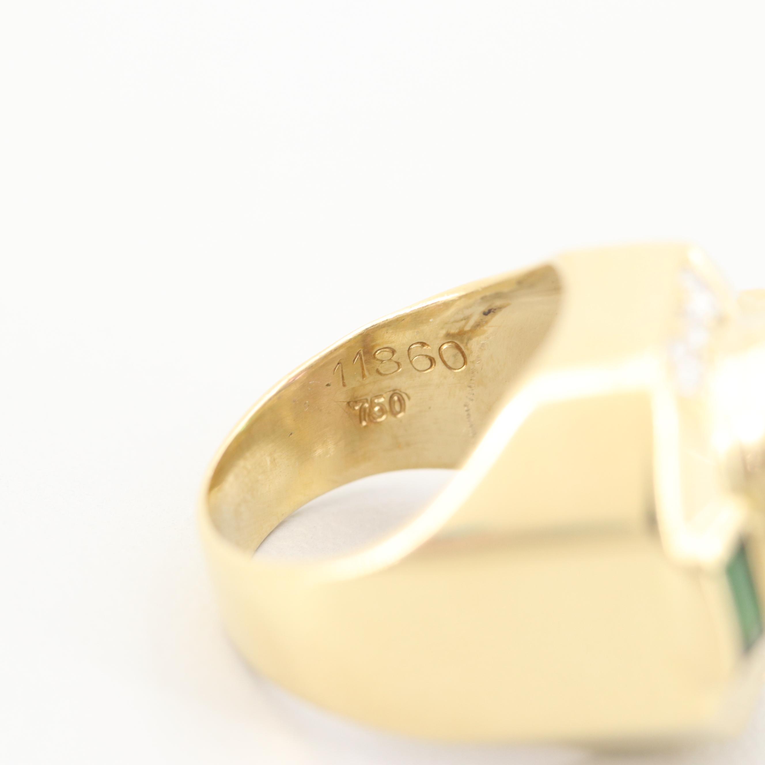 Lagos 18K Yellow Gold 3.90 CT Amethyst, Diamond, and Tourmaline Ring