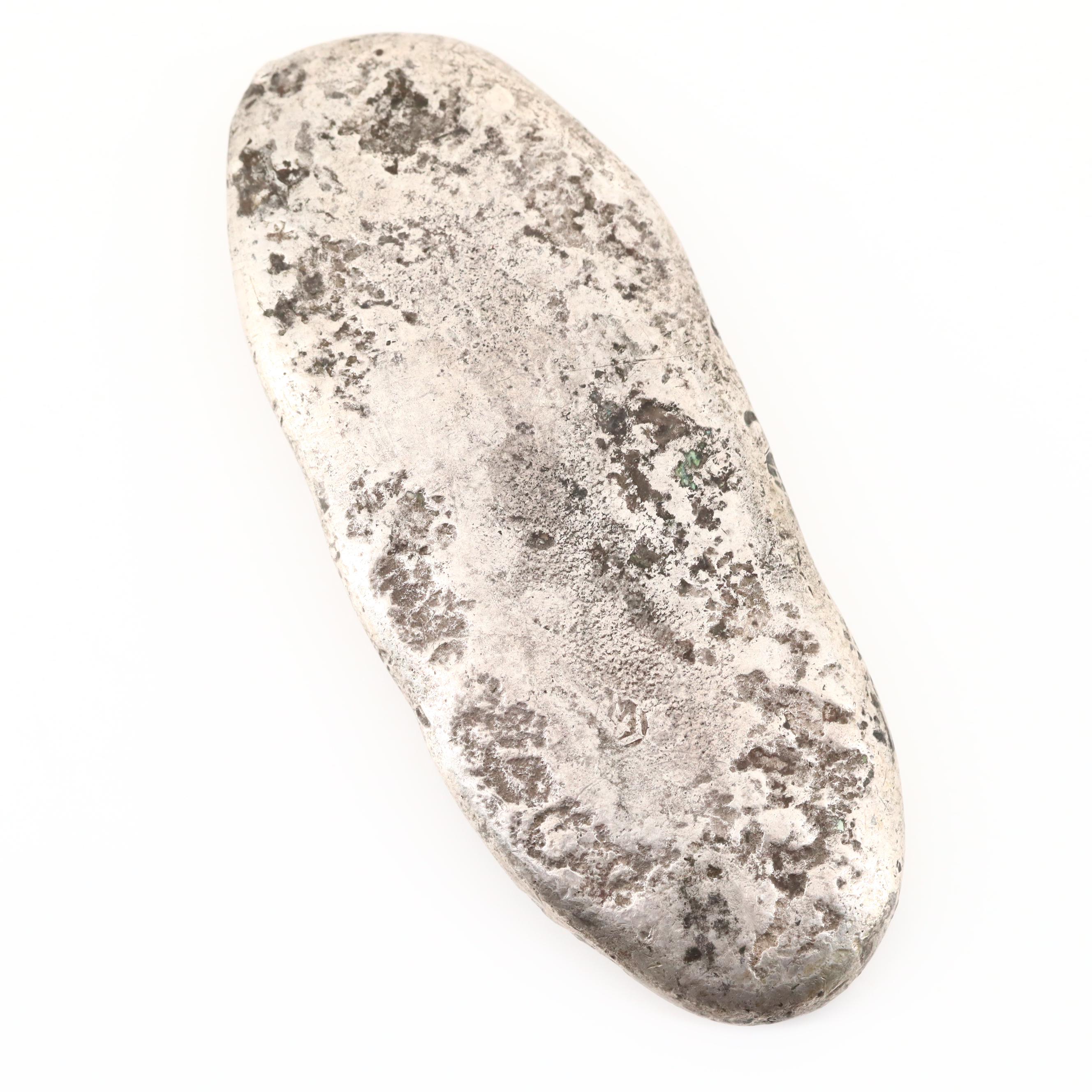 Japanese Chogin Style Poured Silver Ingot