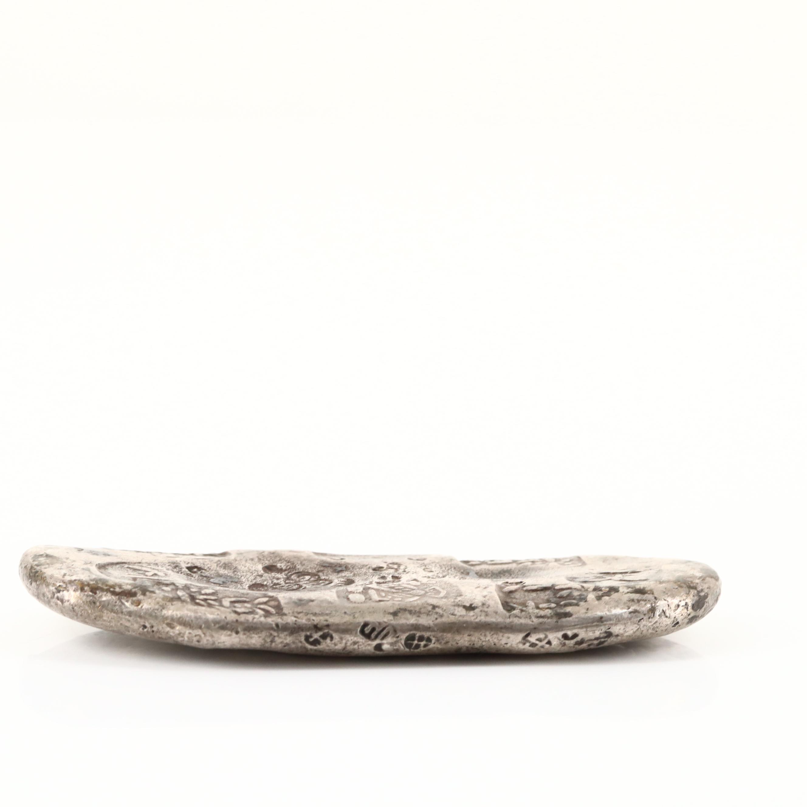 Japanese Chogin Style Poured Silver Ingot