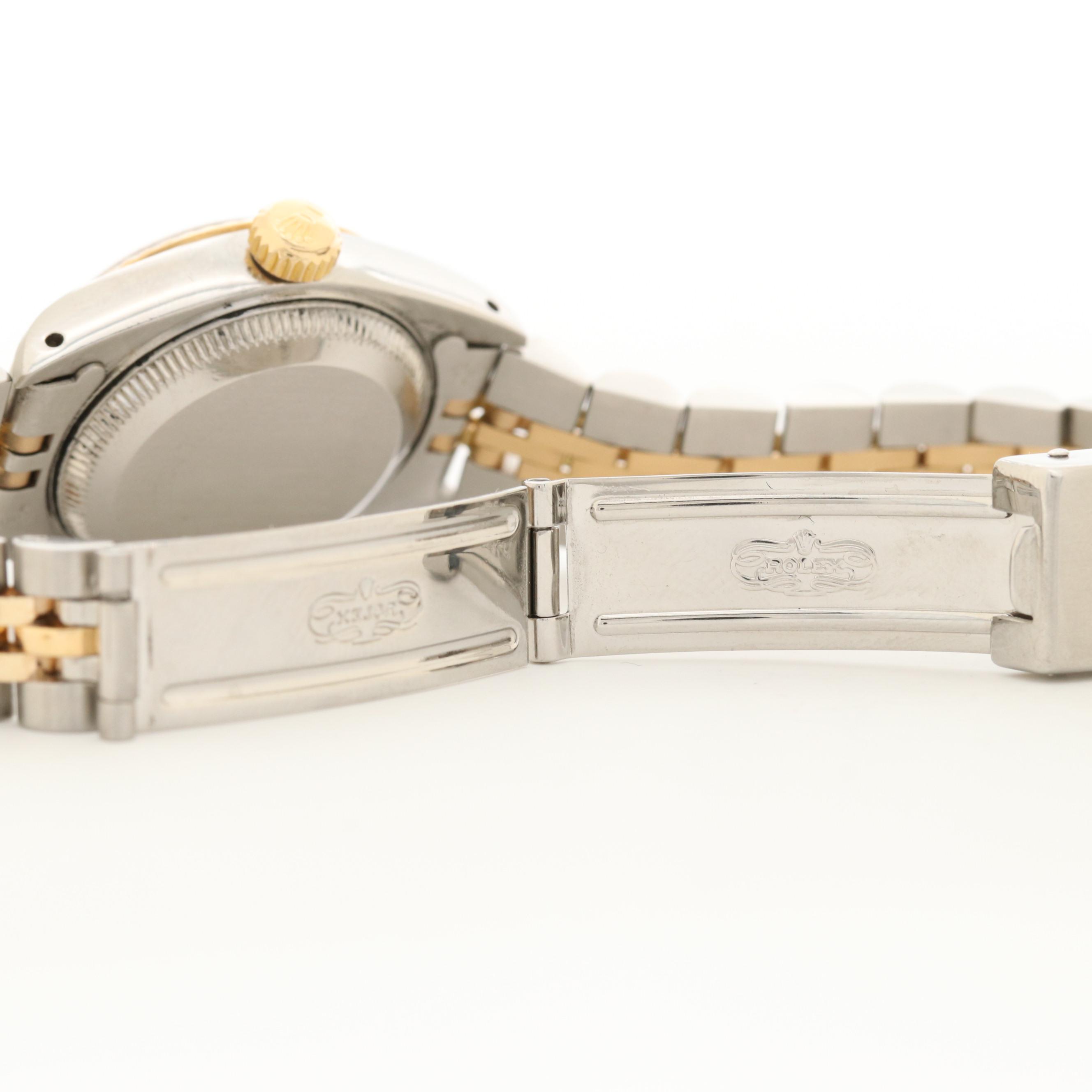 Rolex Datejust 18K Gold and Stainless Steel Watch With Diamond Dial, 1990