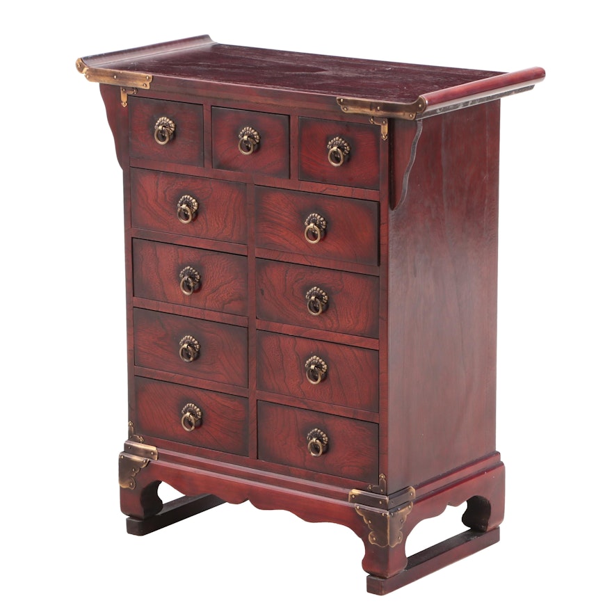 Chinese Style Elm Night Stand, Late 20th Century