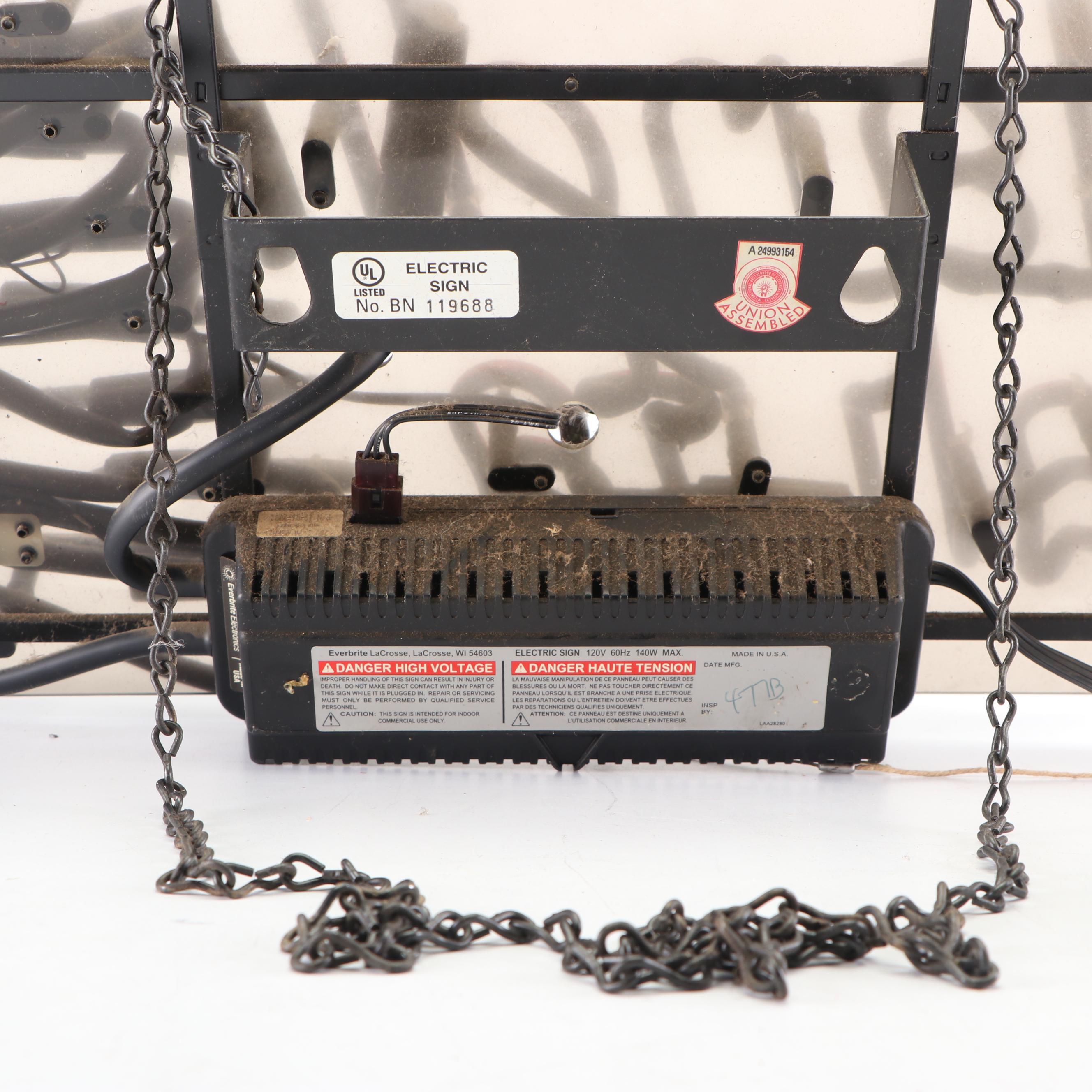 Orlandi Valuta Money Transfer Service Neon Sign