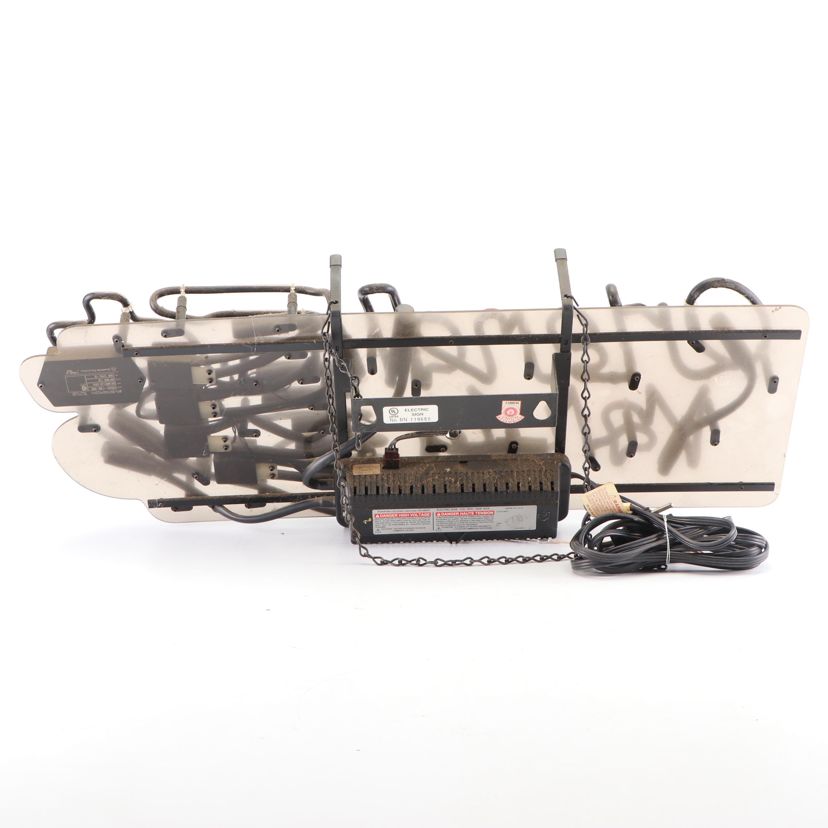 Orlandi Valuta Money Transfer Service Neon Sign