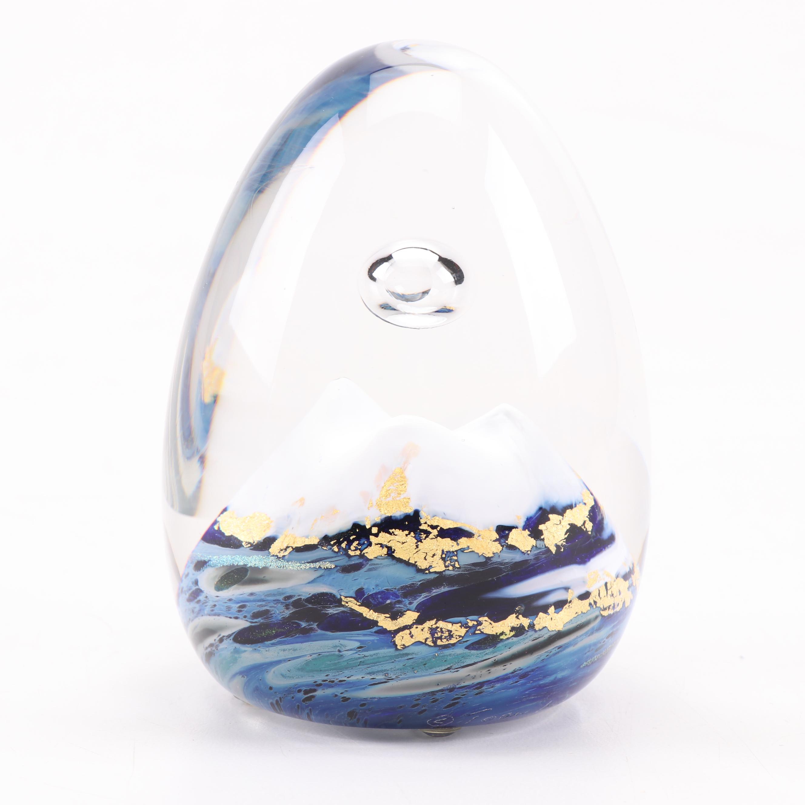 Toan Klein Art Glass Paperweight