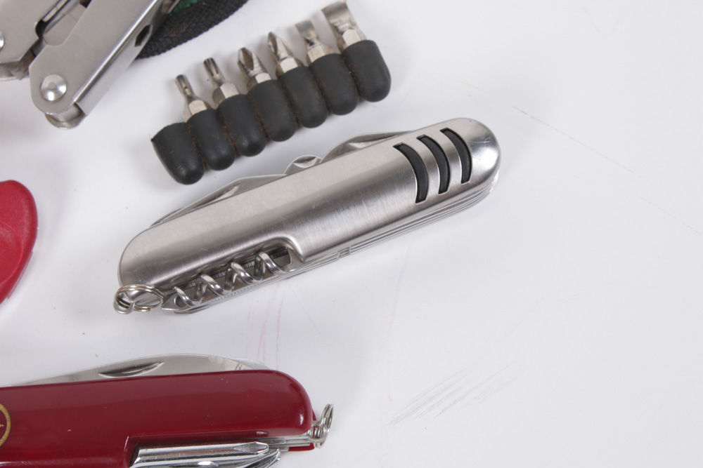 Victorinox Swiss Army Stainless Steel Knives and HB Smith Foldable Tool