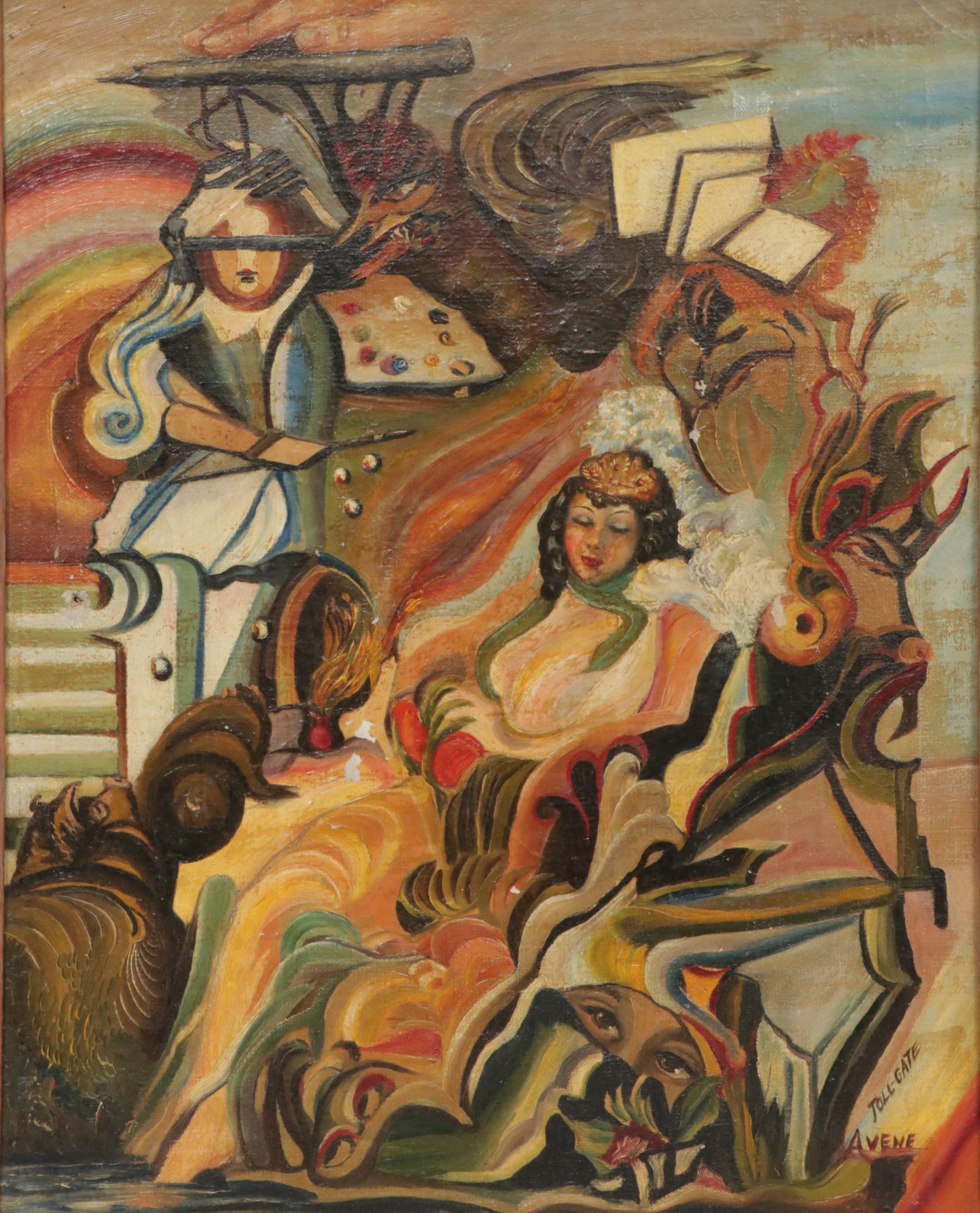 Early 20th Century Fauvist Style Oil Painting