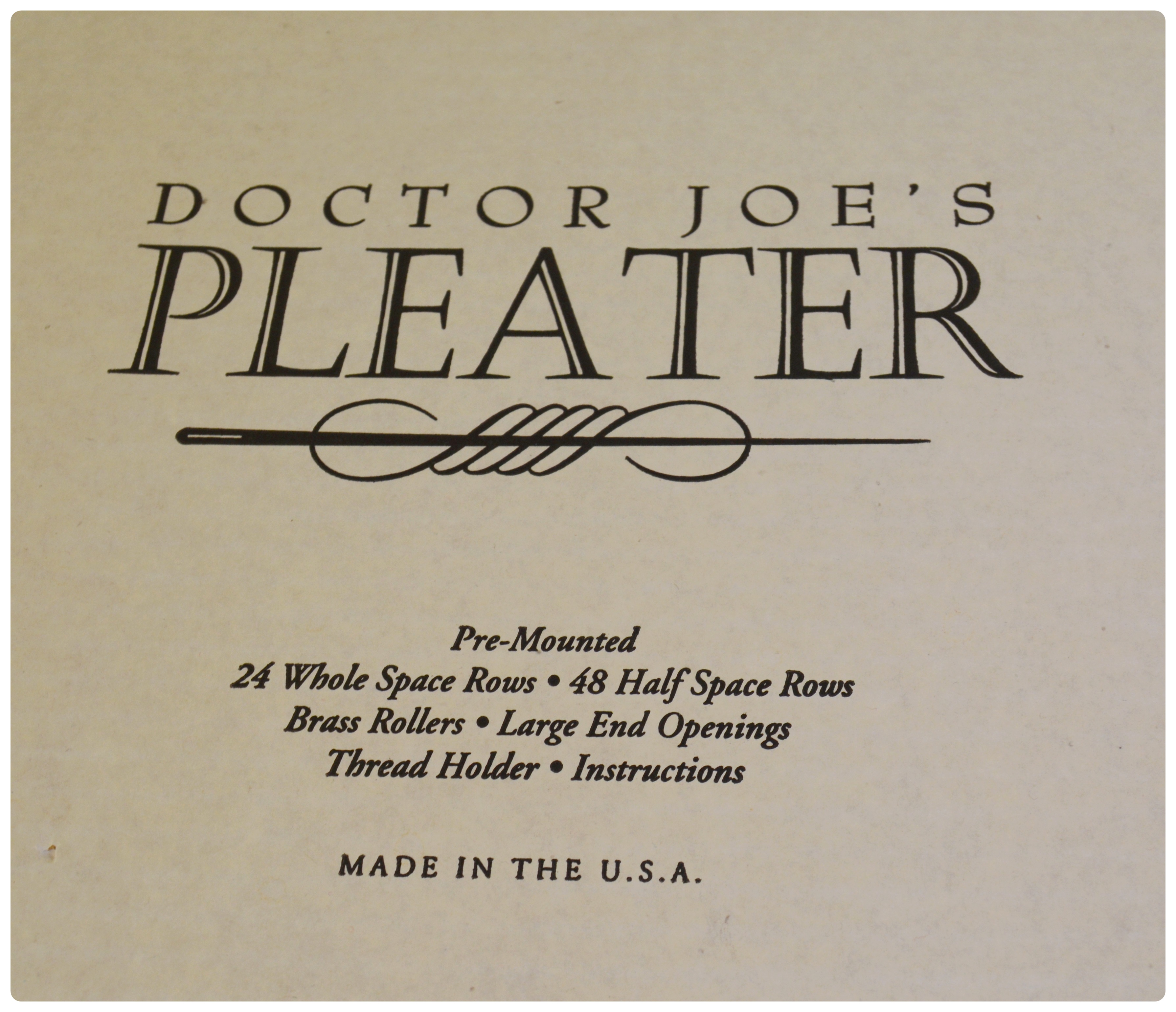 Dr. Joe's Smocking Pleater Machine