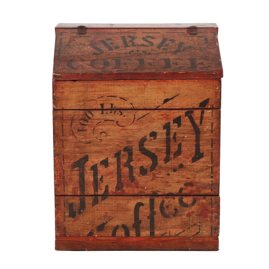 Wooden Jersey Coffee Cabinet, Late 19th, Early 20th Century