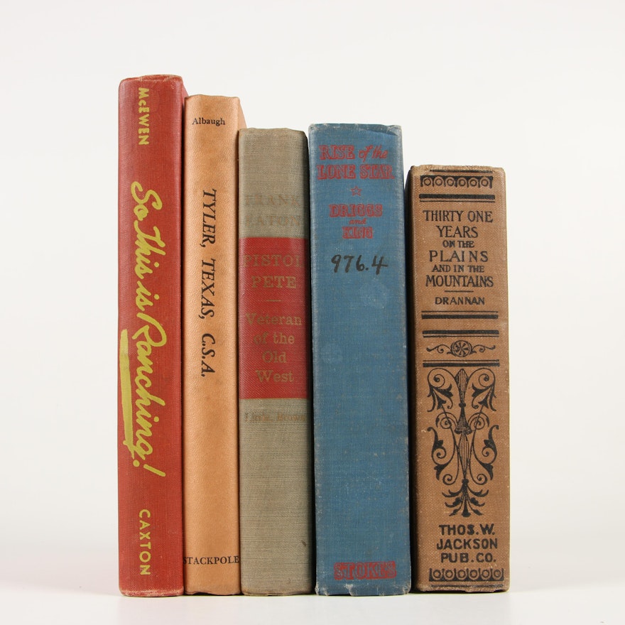 First Edition "Pistol Pete" with More Books on Early Western Life