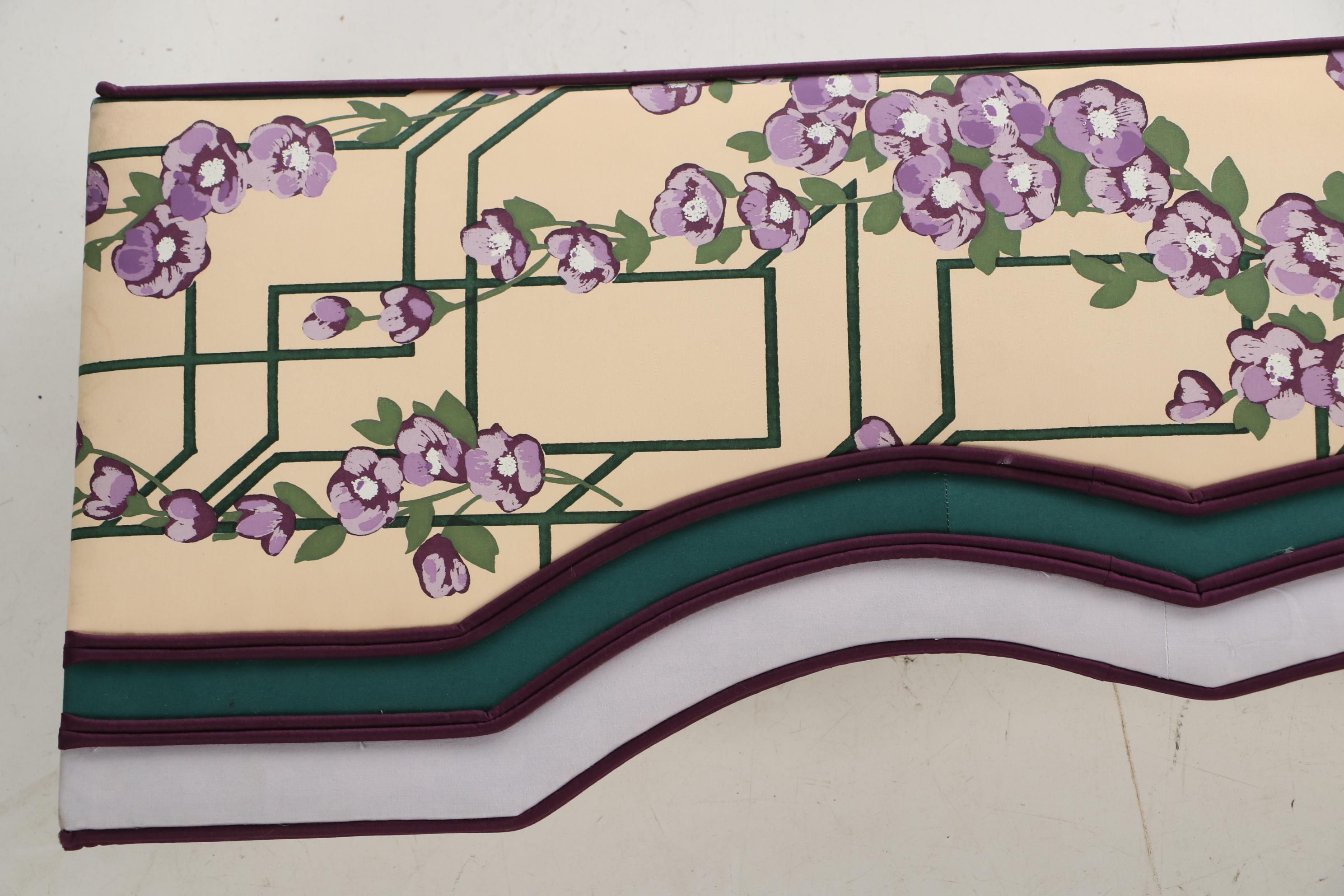 Upholstered Valence and Partial Bolt of "Ming" Chintz by Judscott Handprints Ltd
