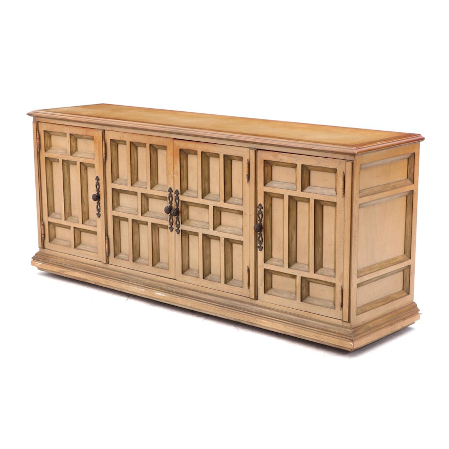 Century Furniture Italian Style Pecan Credenza, Late 20th Century