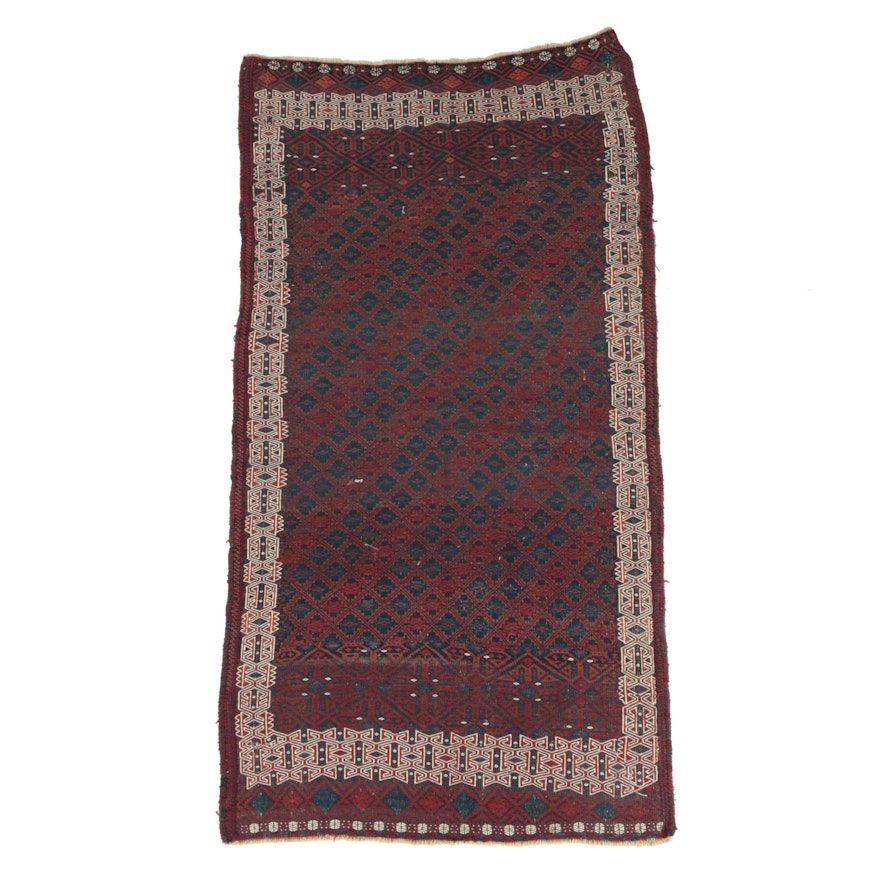 Handwoven Perisan Baluch Wool Kilim