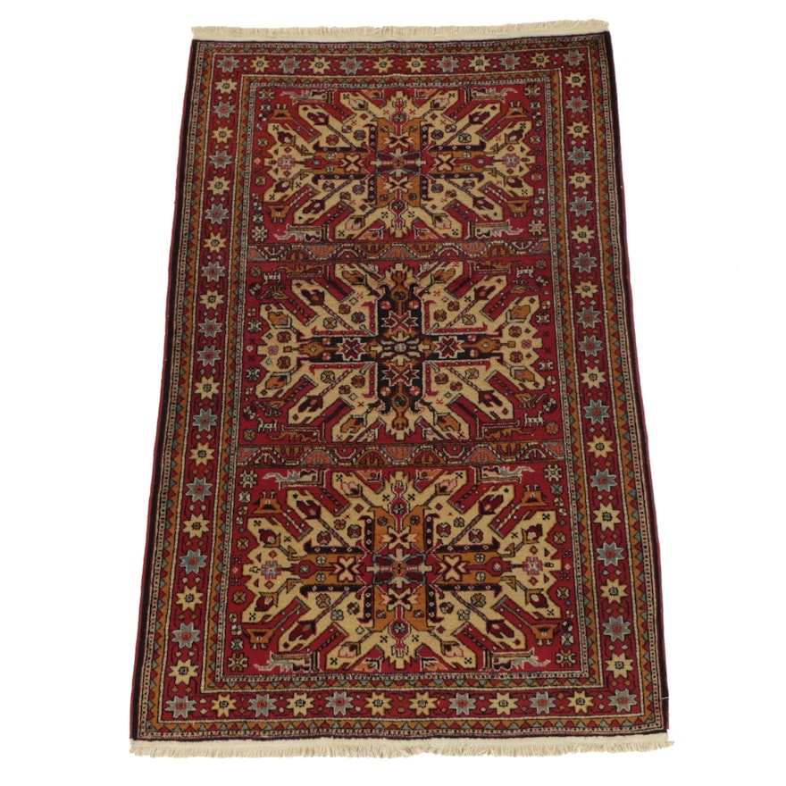 Hand-Knotted Persian Abadeh Wool Area Rug