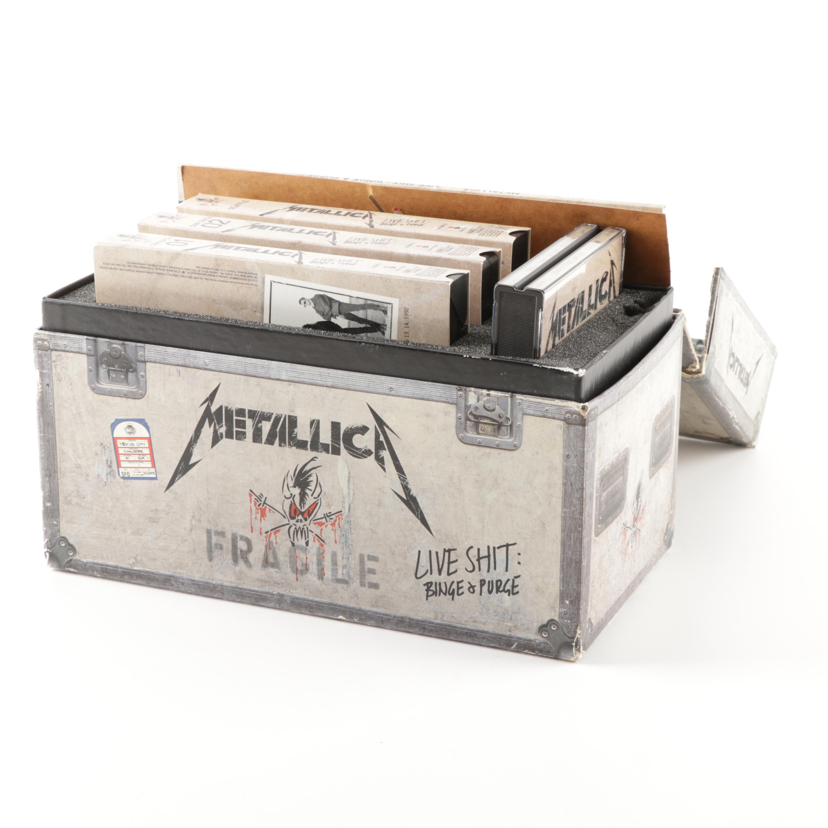 Metallica "Live S**t: Binge and Purge" VHS Tape and Double CD Box Set