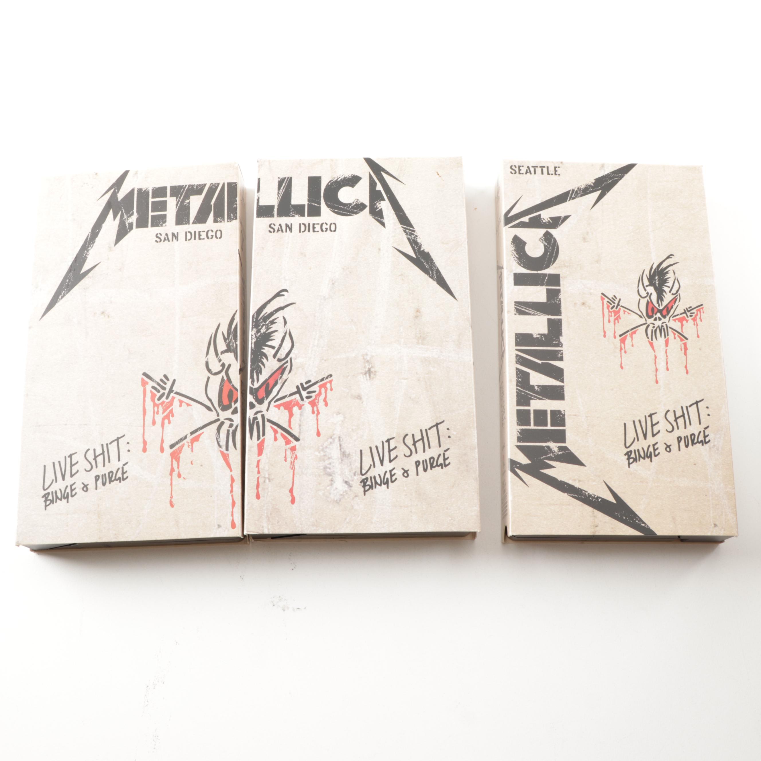 Metallica "Live S**t: Binge and Purge" VHS Tape and Double CD Box Set
