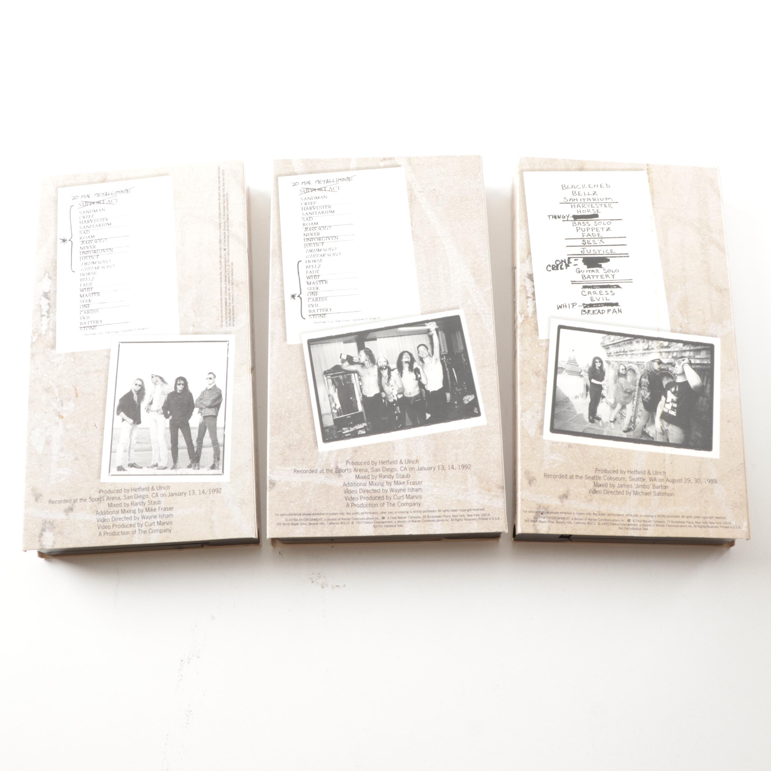 Metallica "Live S**t: Binge and Purge" VHS Tape and Double CD Box Set