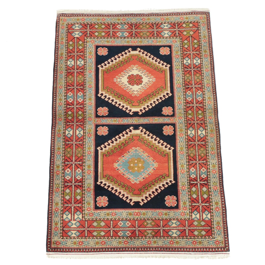 Hand-Knotted Persian Abadeh Wool Area Rug