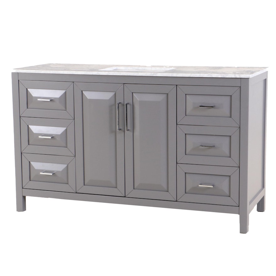 Wyndham Collection Marble Top Vanity Contemporary