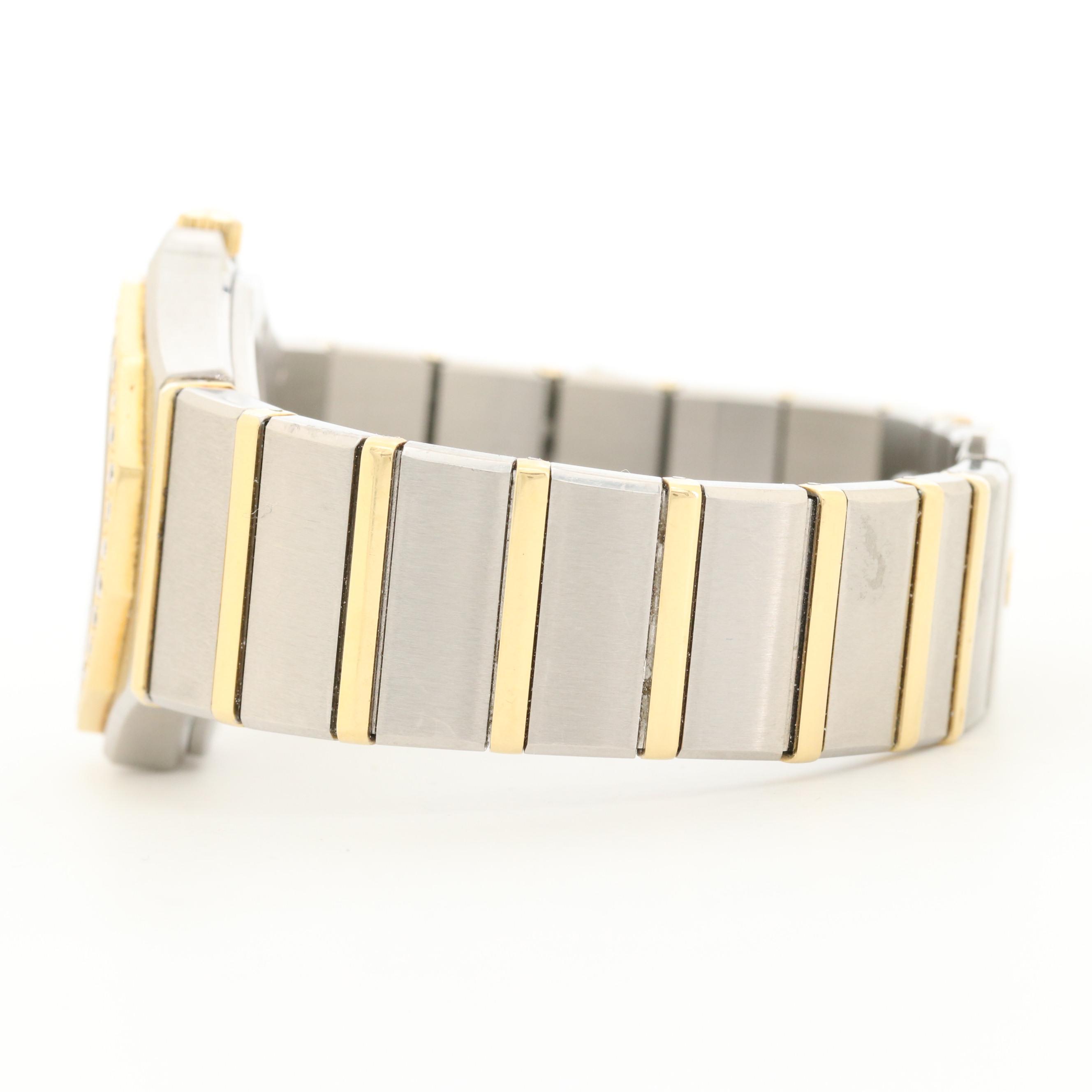 Concord Mariner SG-500 18K Gold and Stainless Steel Watch With Diamonds