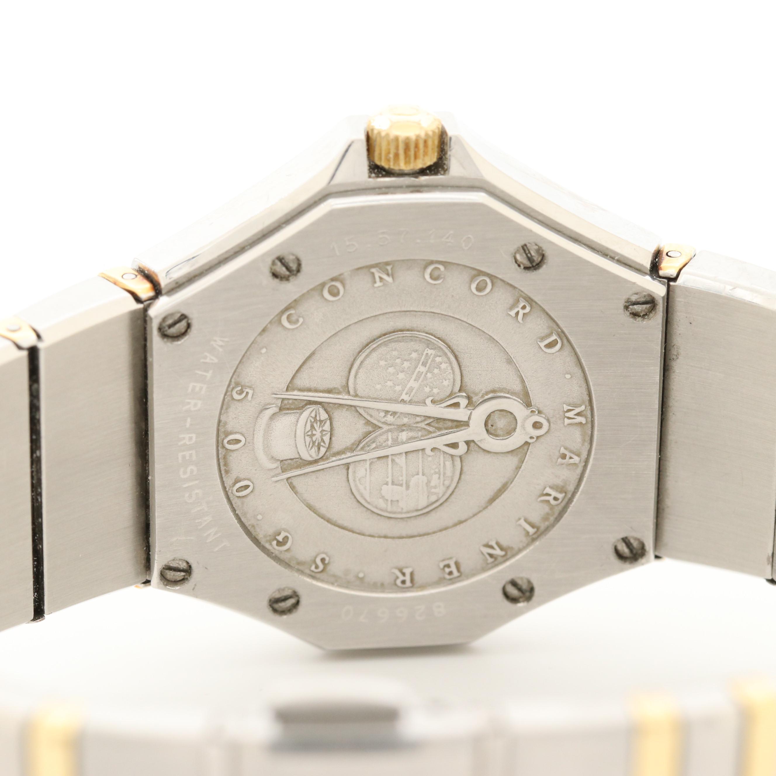 Concord Mariner SG-500 18K Gold and Stainless Steel Watch With Diamonds