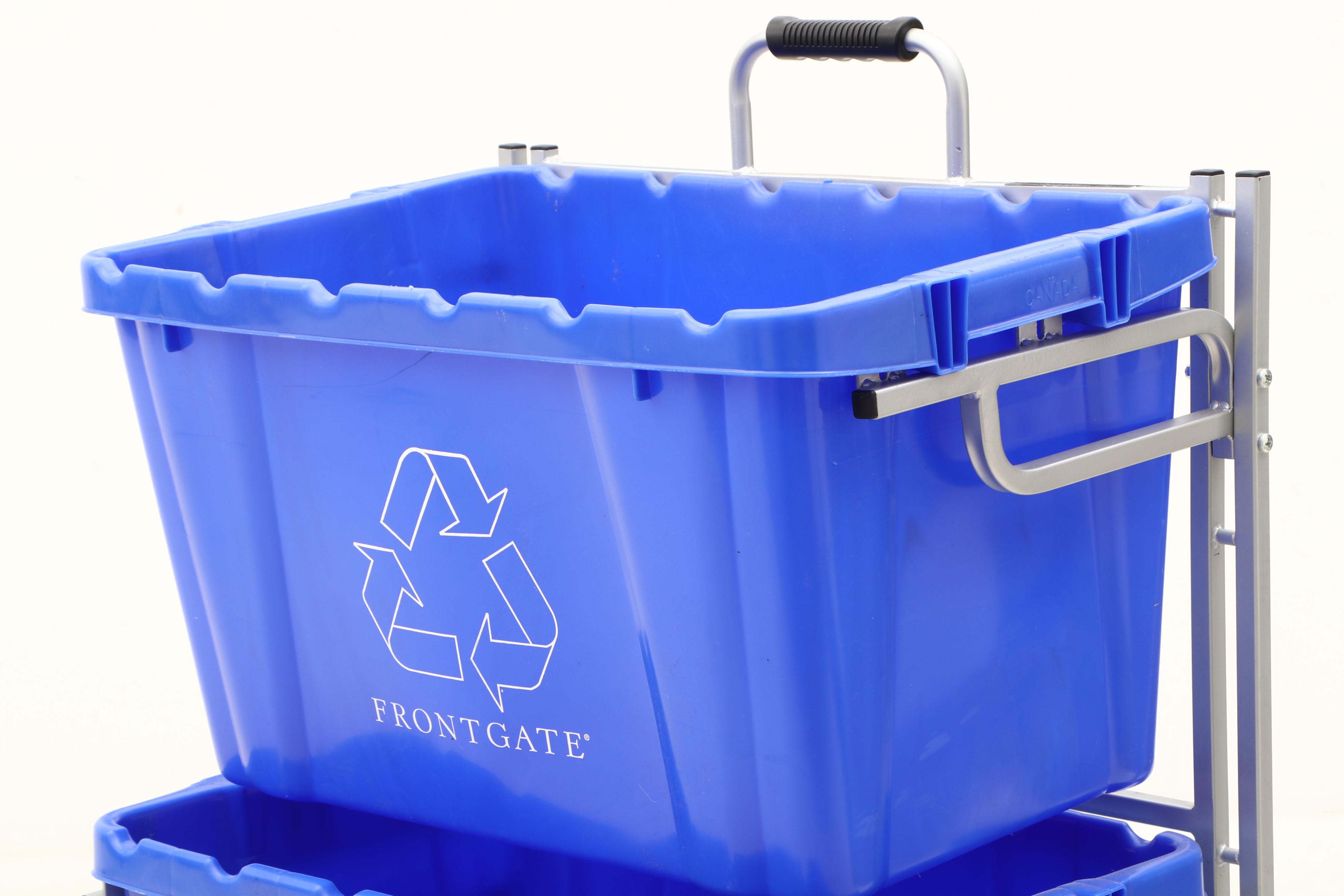 Norris Recycling Bin Cart with Frontgate Plastic Bins