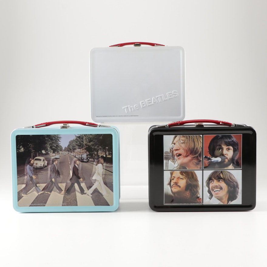 Beatles Tin Lunchboxes Depicting "Abbey Road", "Let It Be", More