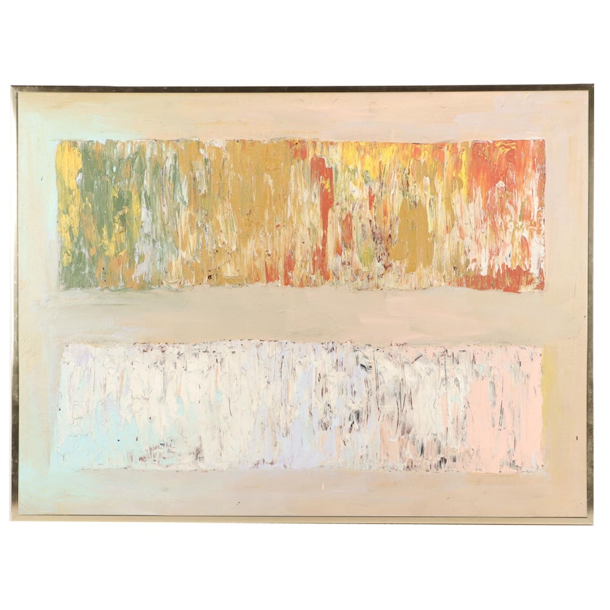 Jacqueline Kaplan 1979 Abstract Acrylic Painting