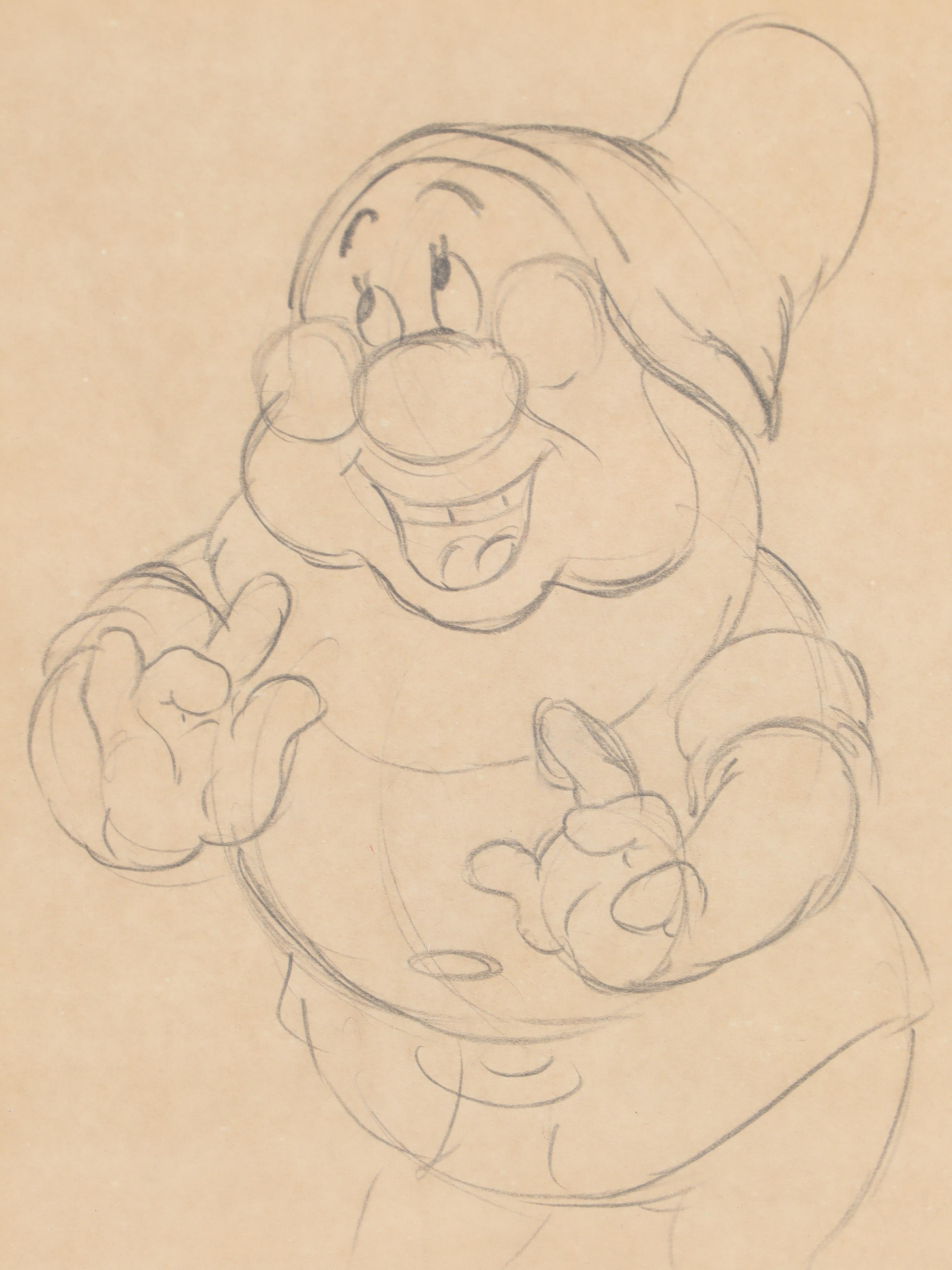 Disney "Snow White and the Seven Dwarfs" Rough Production Drawings, 1937