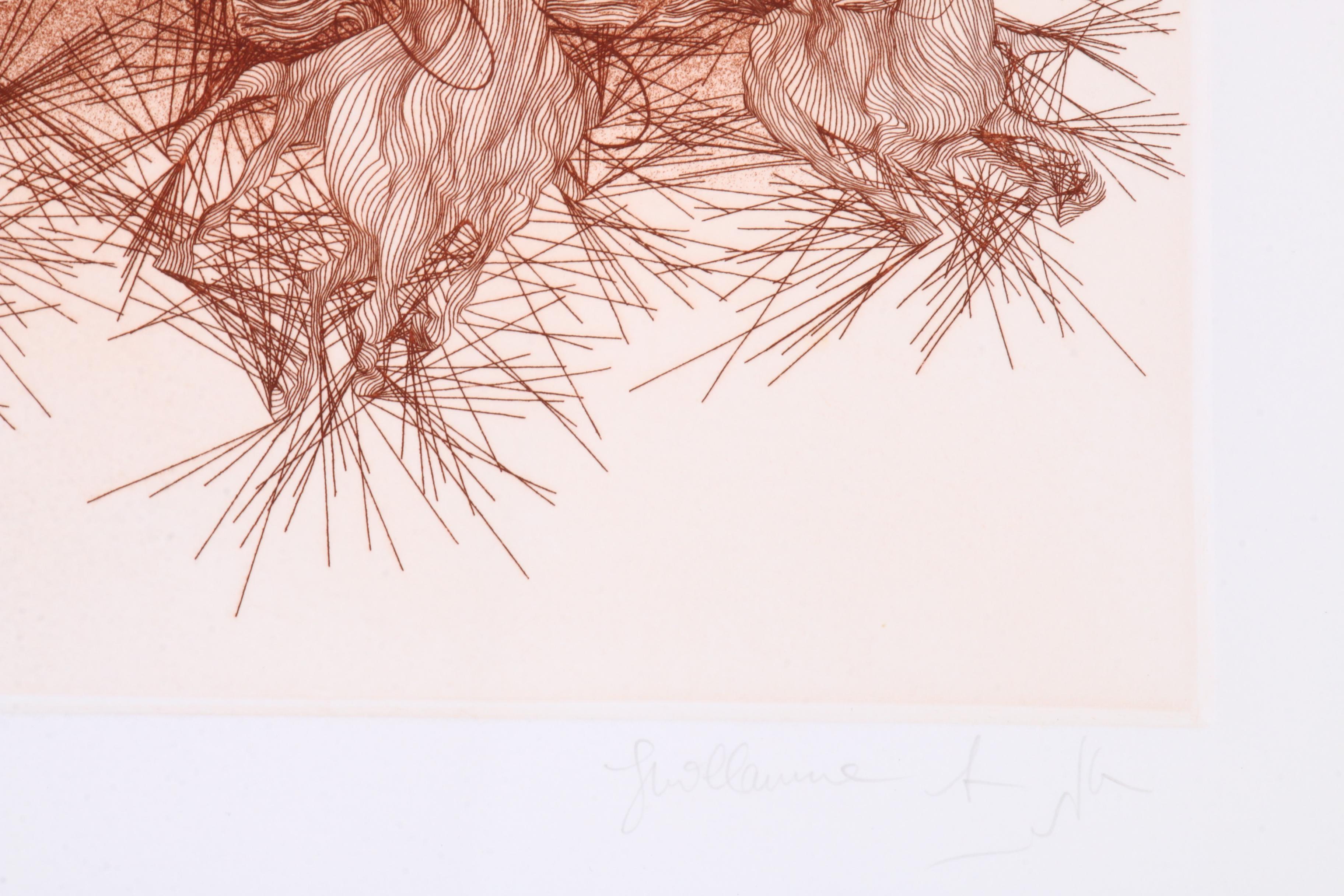 Guillaume Azoulay Etching 'Stepping Out"