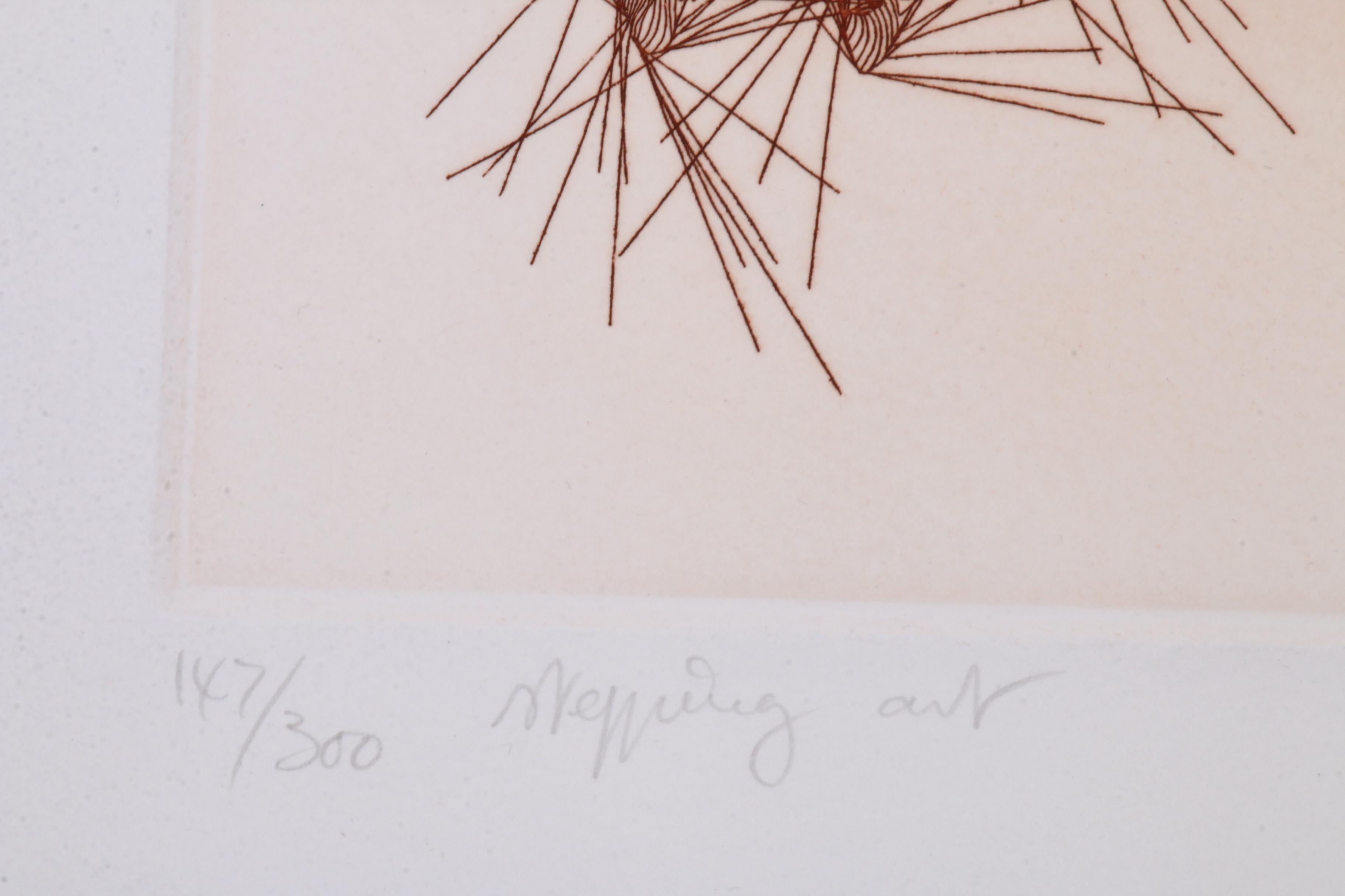 Guillaume Azoulay Etching 'Stepping Out"