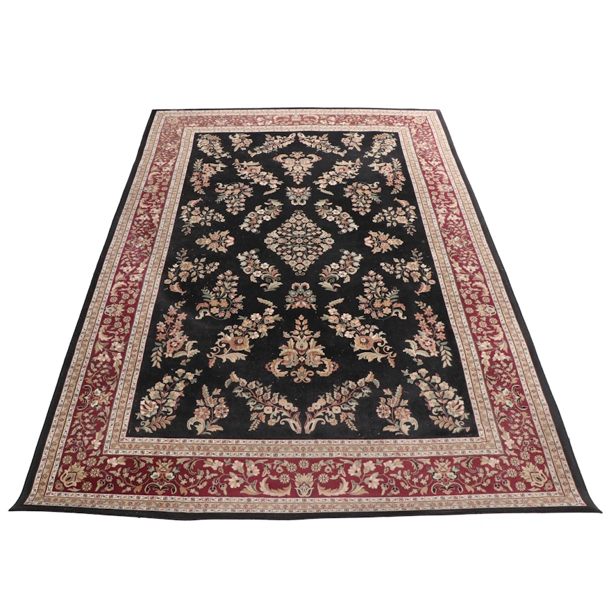 Machine Made Kas Oriental Rugs Inc. "Sarouk Black" Synthetic Area Rug