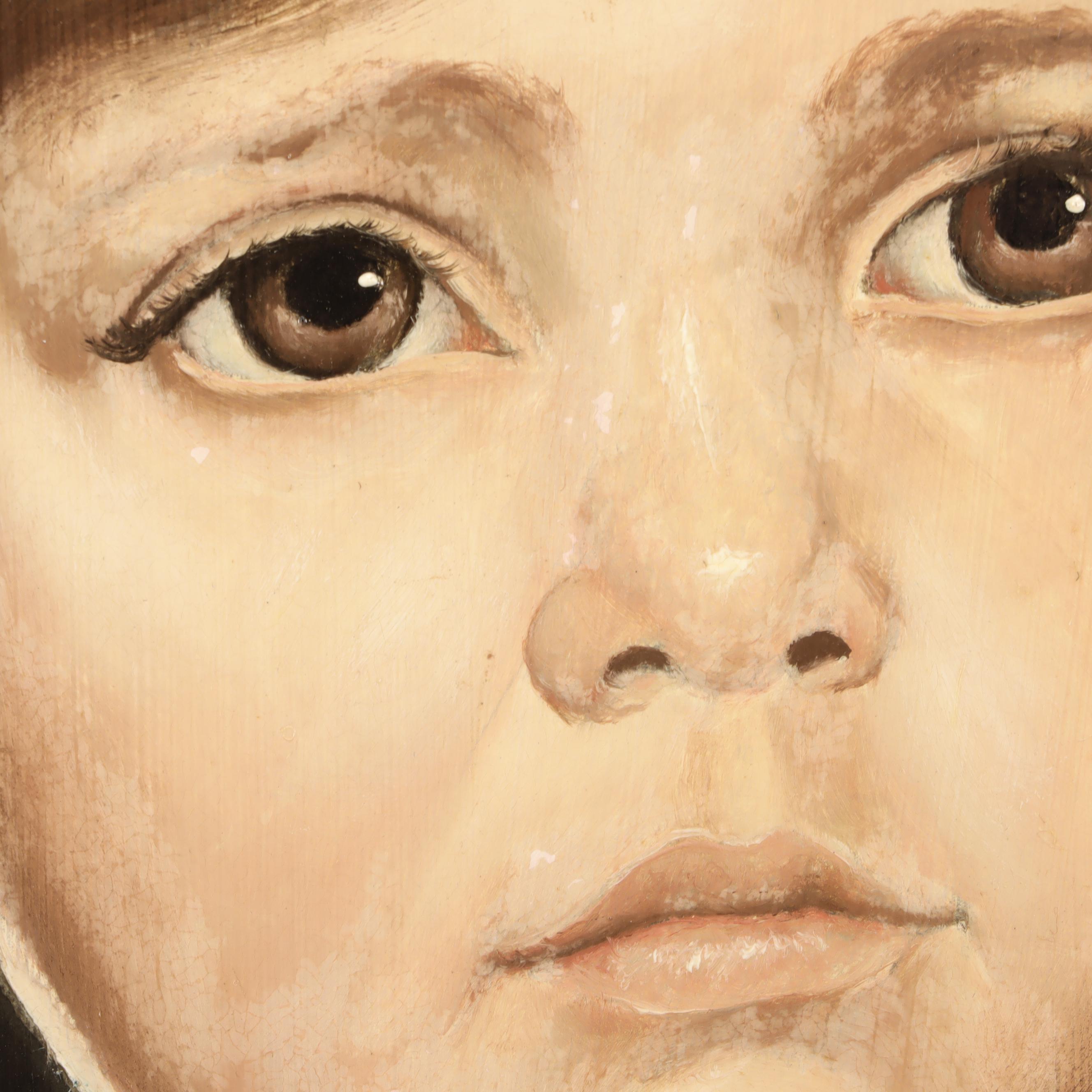 Thad Miller Patriotic Oil Painting of Boy in Military Uniform