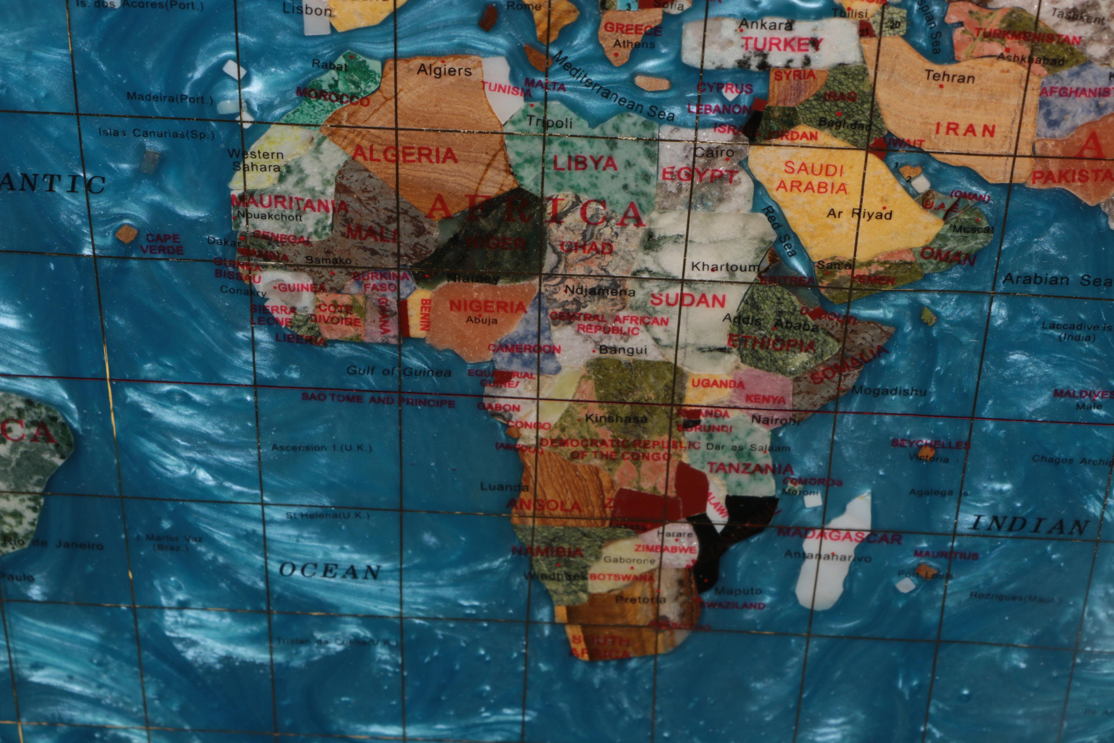 Inlaid Stone Map of The World