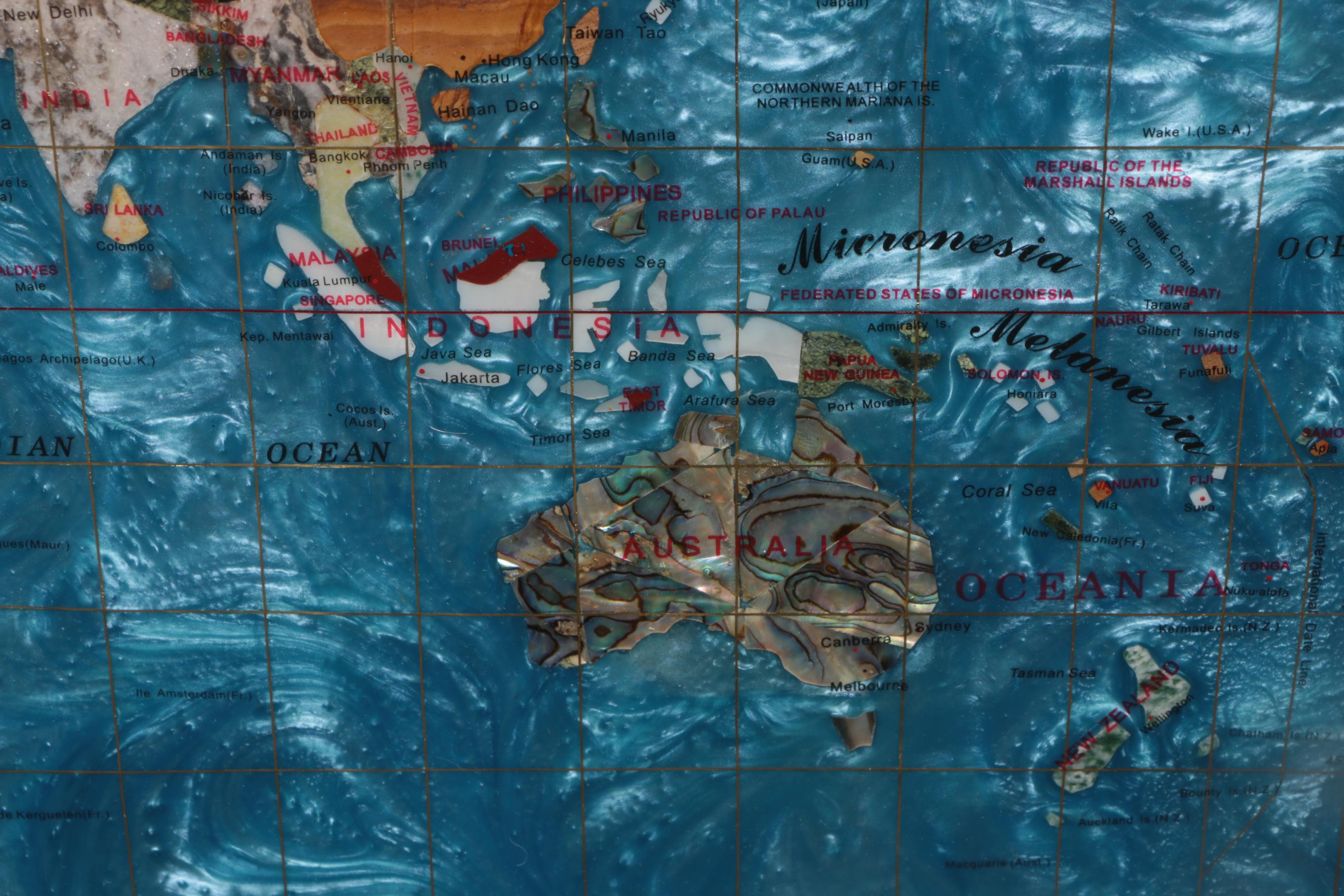 Inlaid Stone Map of The World