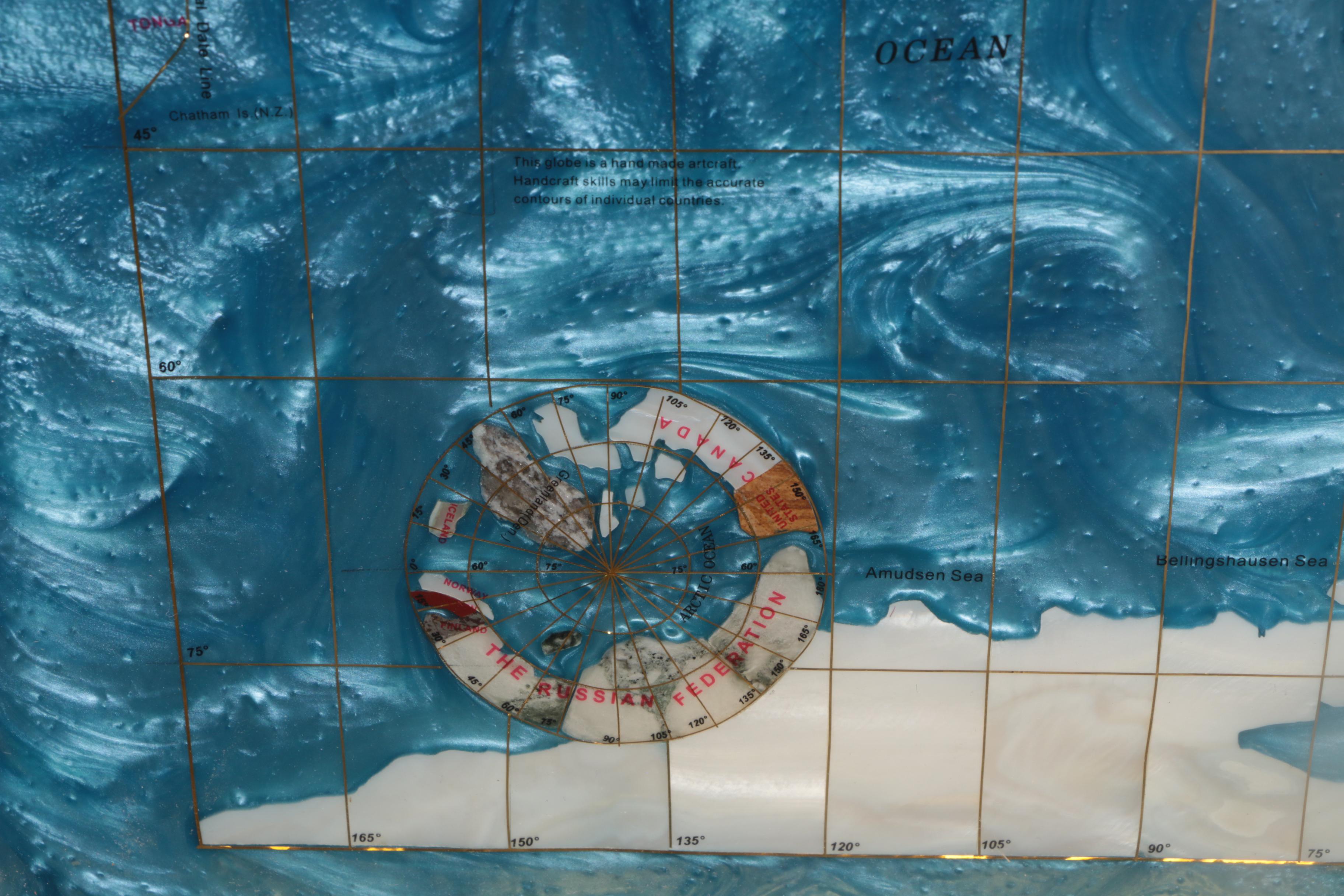 Inlaid Stone Map of The World