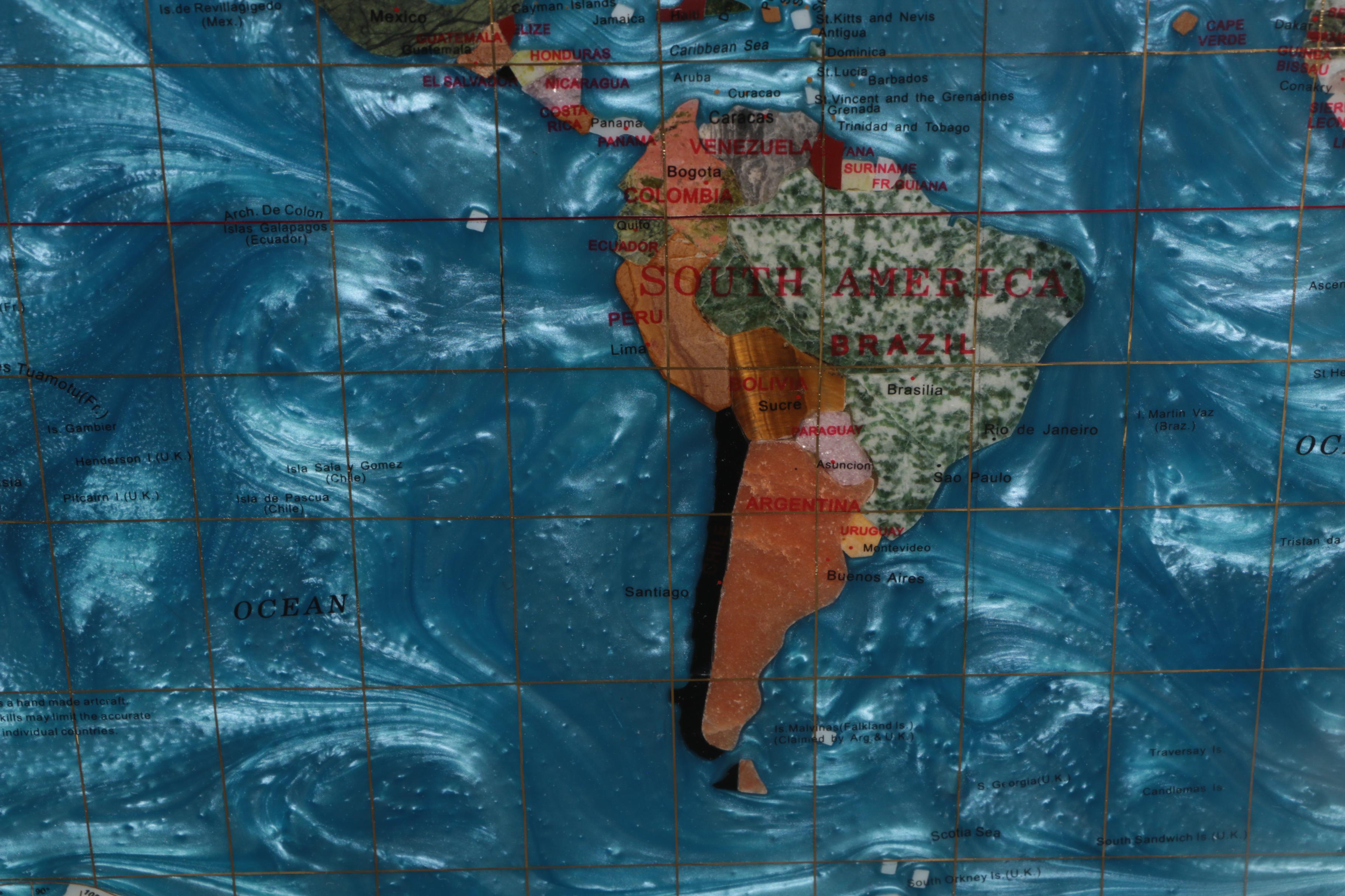 Inlaid Stone Map of The World