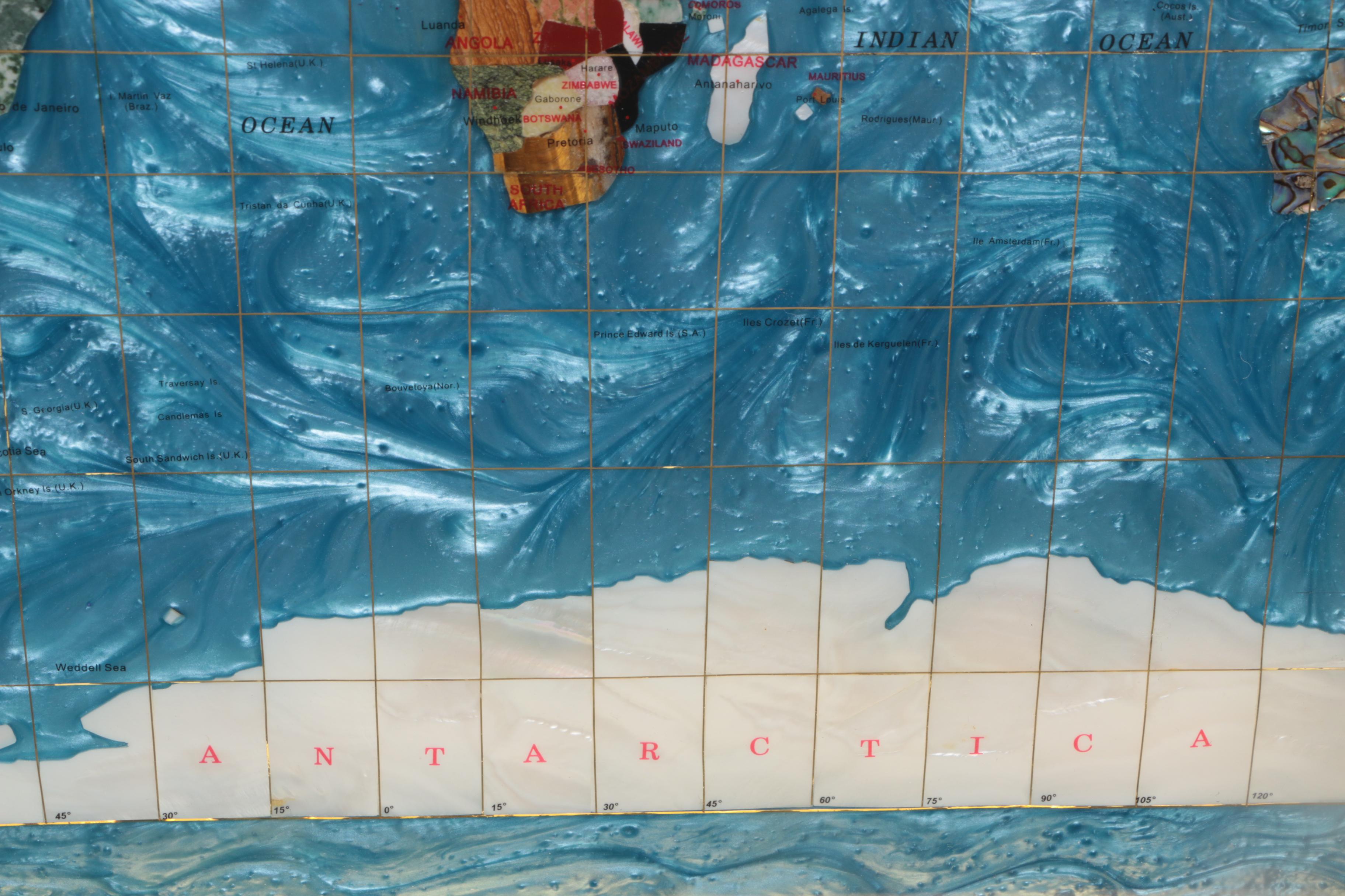 Inlaid Stone Map of The World