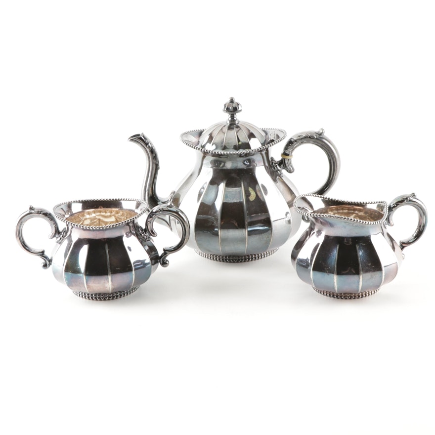 Meriden Company Silver Plated Tea Set
