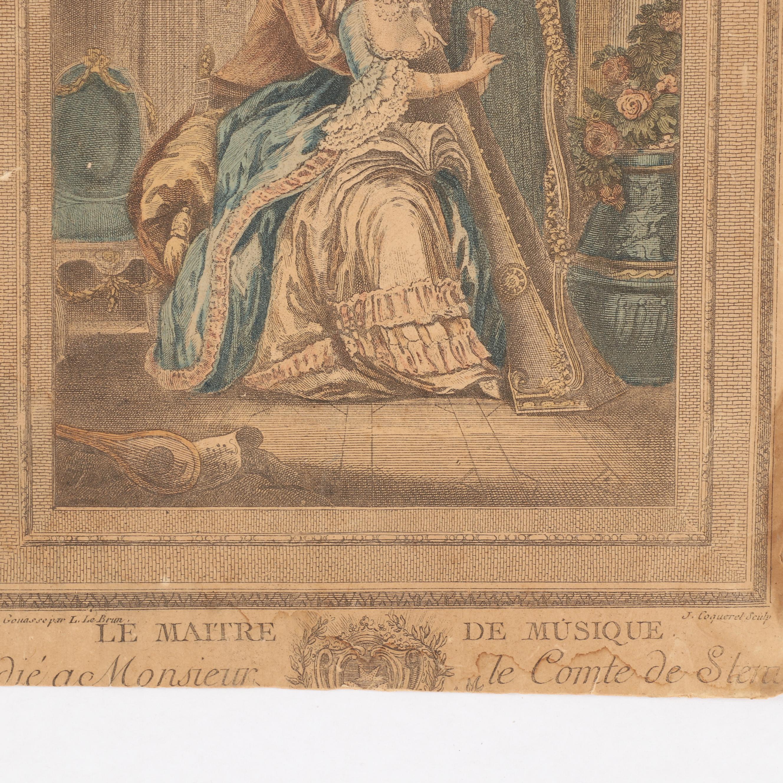 Al Mettel Lithograph and Charles Le Brun Engraving