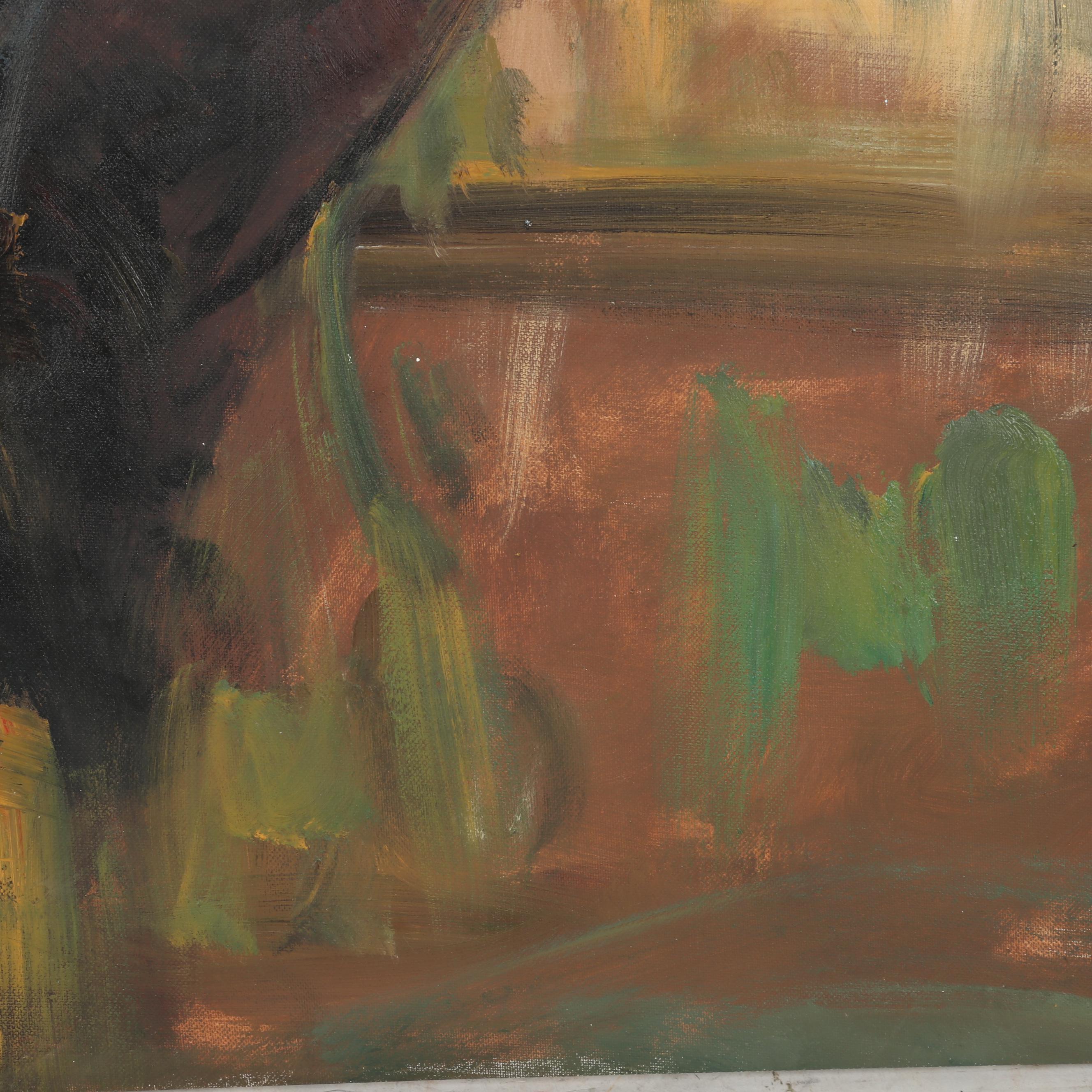 Oil Painting of Sleeping Woman