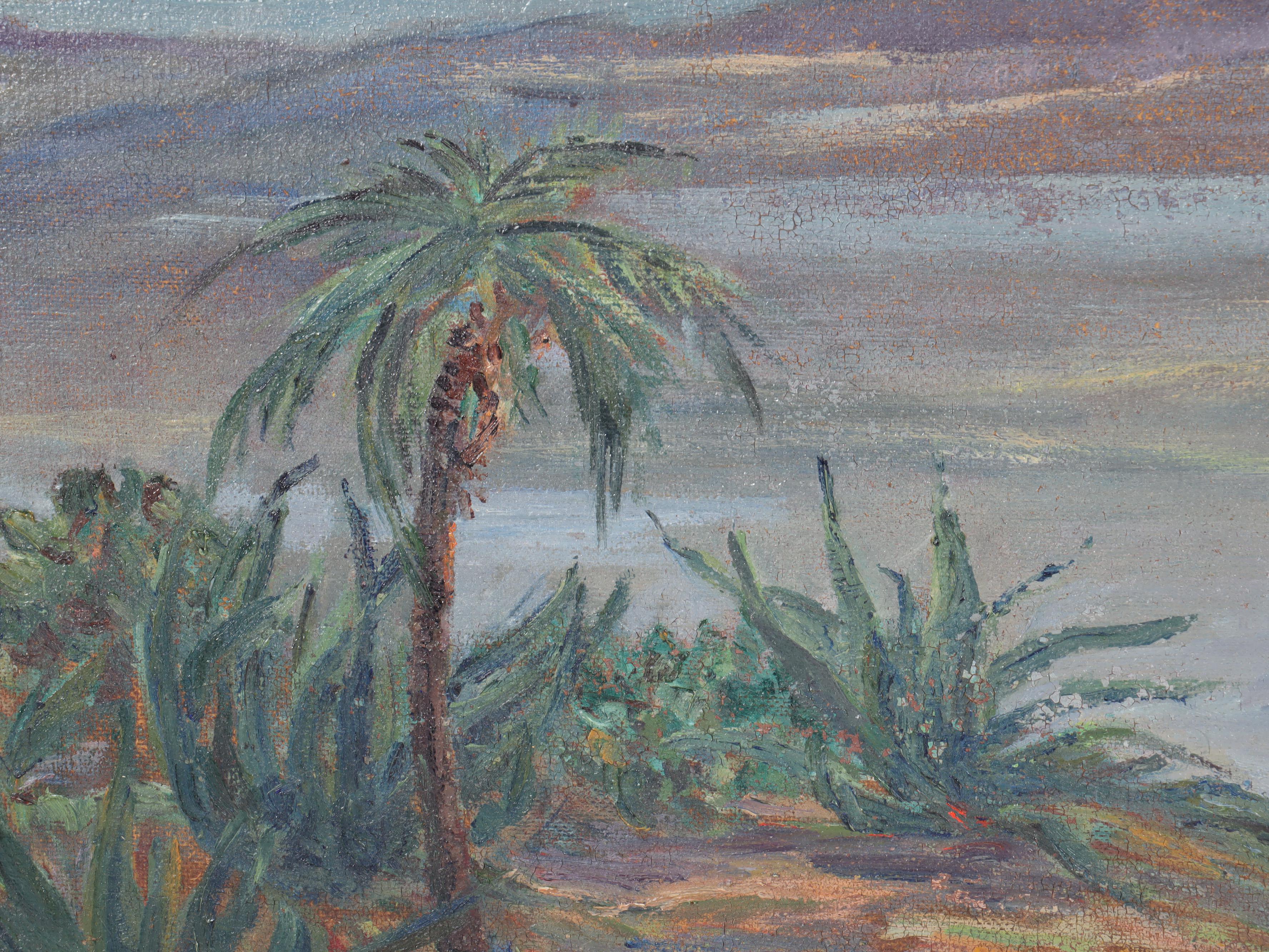 Landscape with Palm Trees Oil Painting