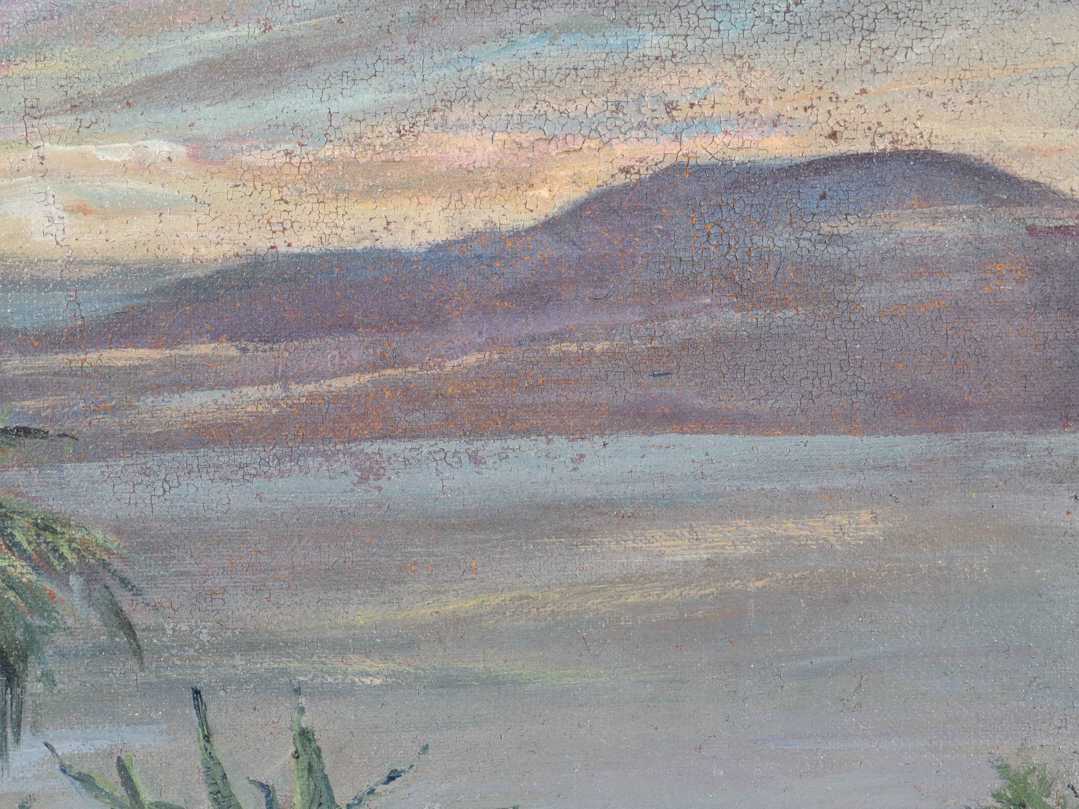 Landscape with Palm Trees Oil Painting